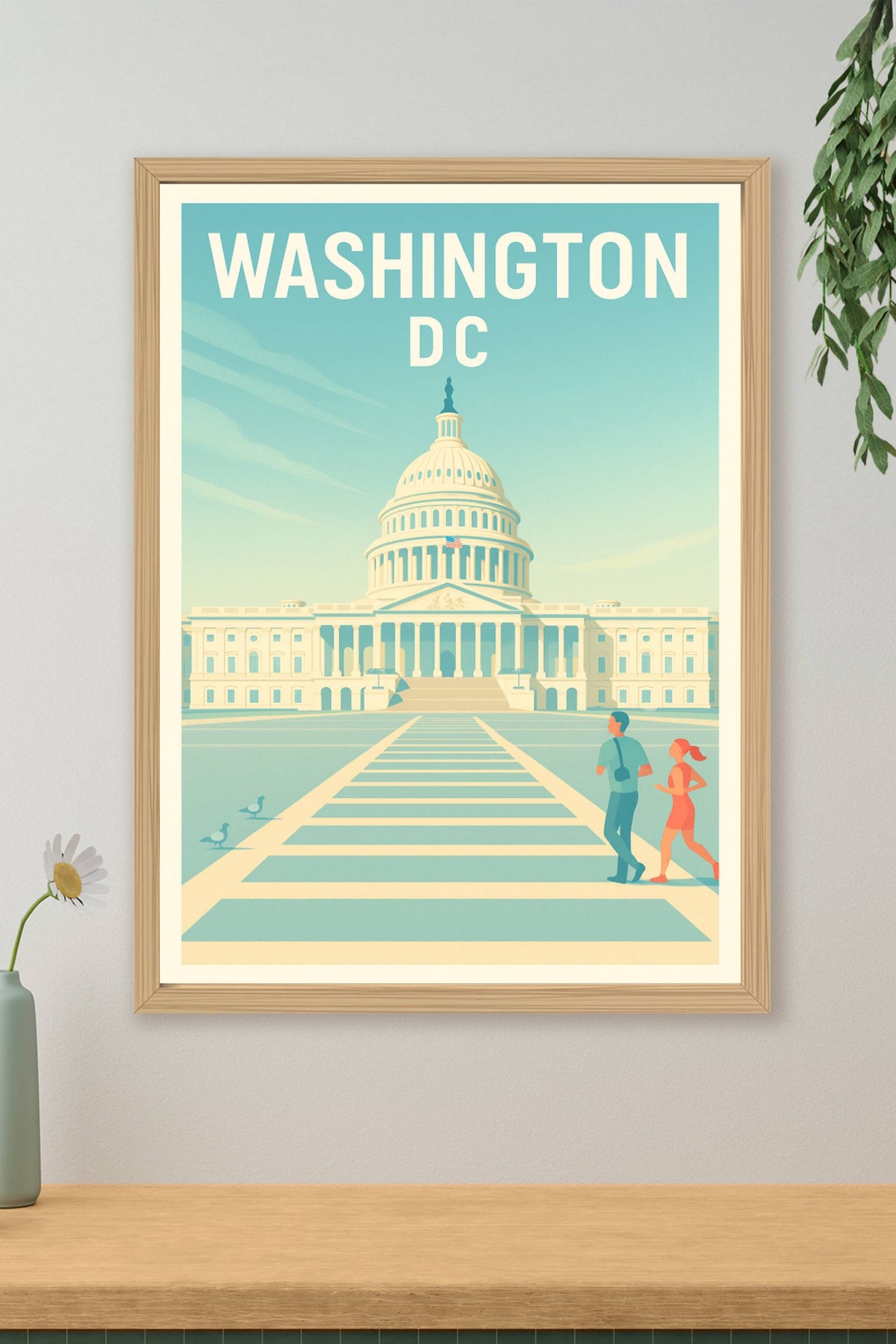 Affiche Washington DC — Escapade iconique au Capitole · poster d'art de Washington DC