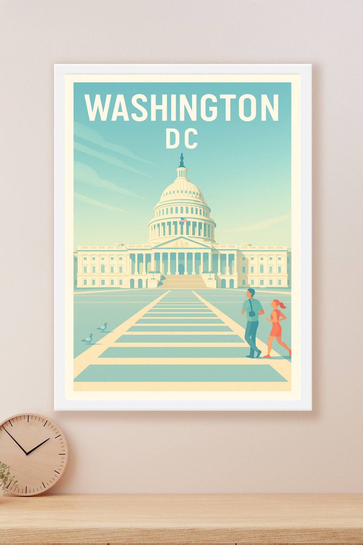 Affiche Washington DC — Escapade iconique au Capitole · poster d'art de Washington DC