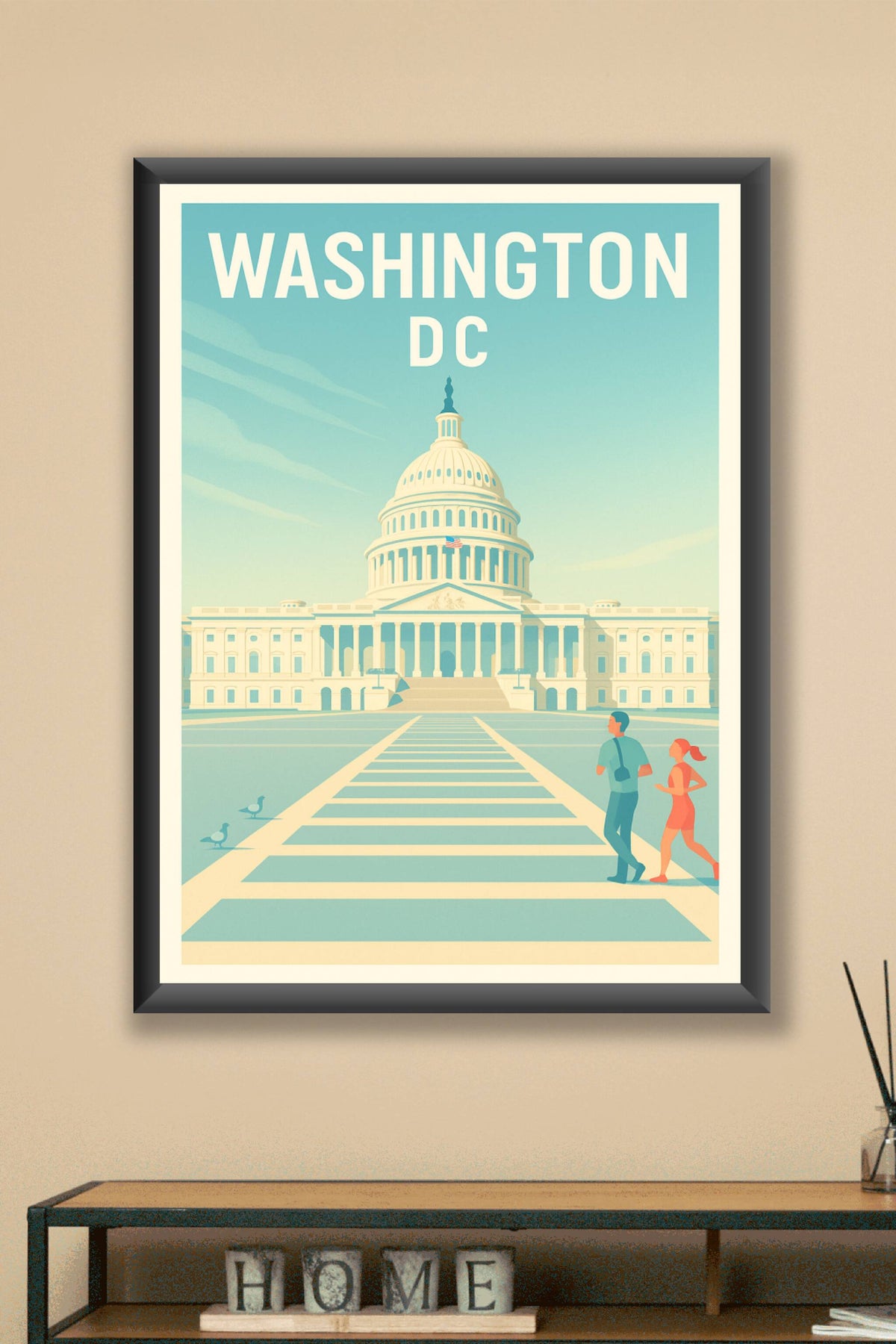 Affiche Washington DC — Escapade iconique au Capitole · poster d'art de Washington DC