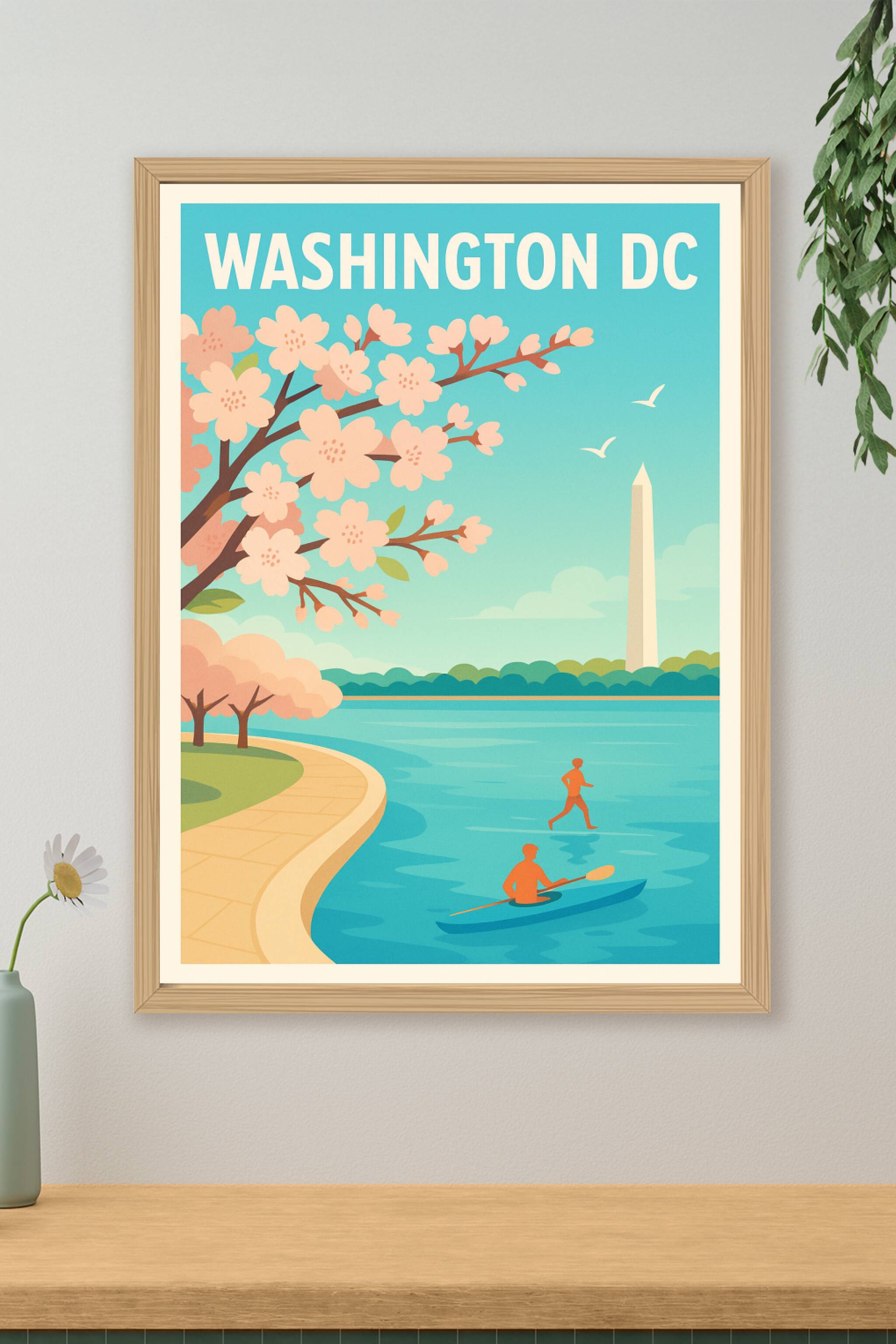Affiche de Washington DC - Évasion printanière au bord de l'eau