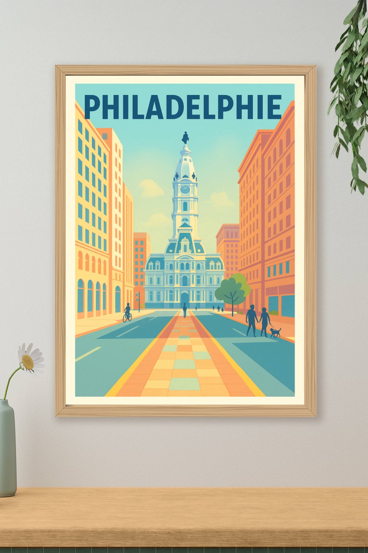 Affiche Philadelphie — L'élégance urbaine au cœur de la ville · poster d'art de Philadelphie