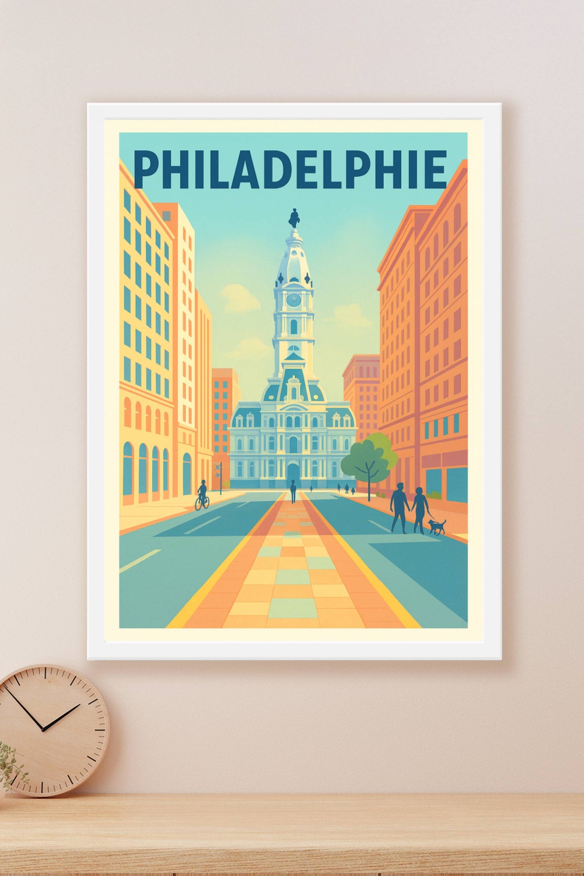 Affiche Philadelphie — L'élégance urbaine au cœur de la ville · poster d'art de Philadelphie