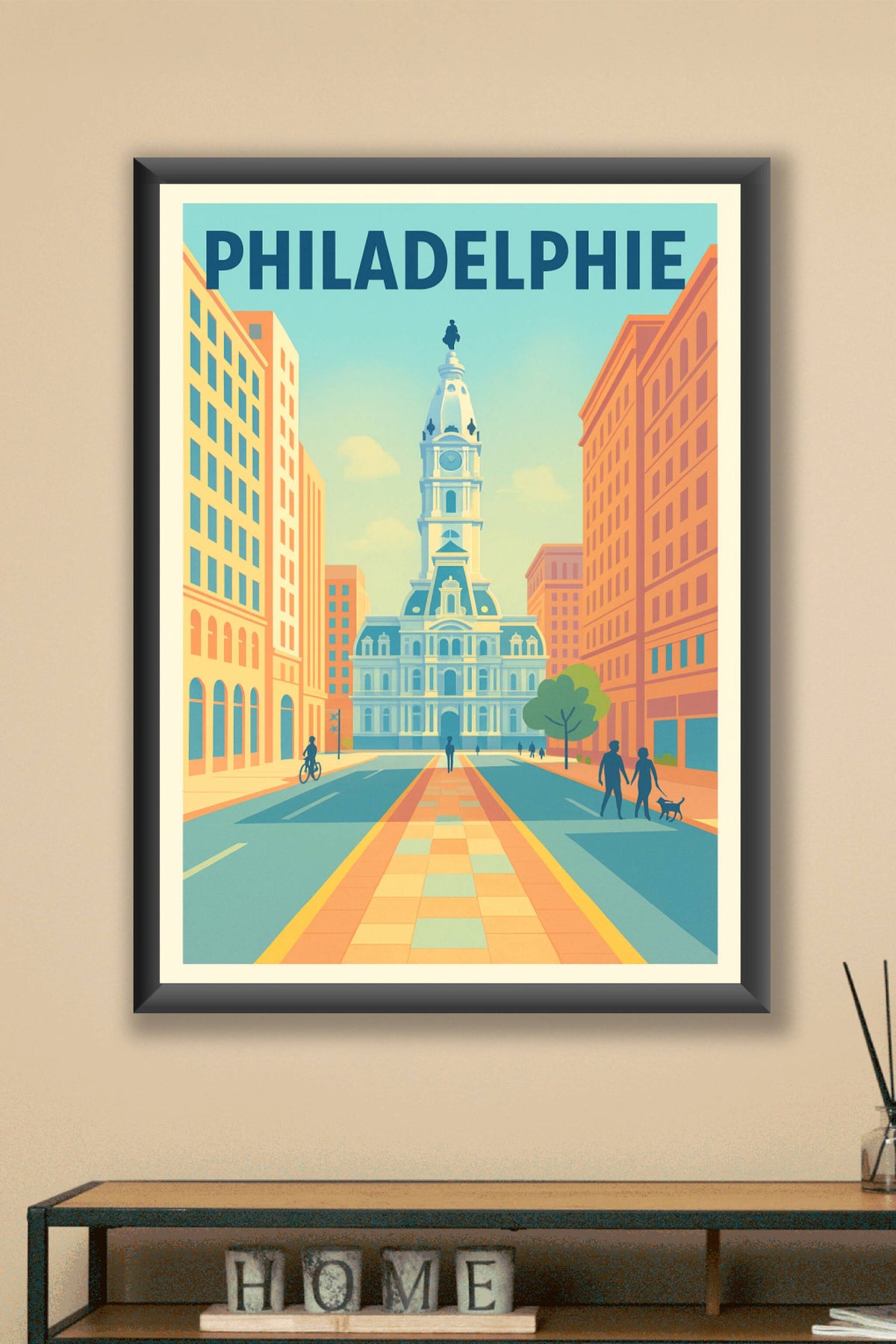 Affiche Philadelphie — L'élégance urbaine au cœur de la ville · poster d'art de Philadelphie