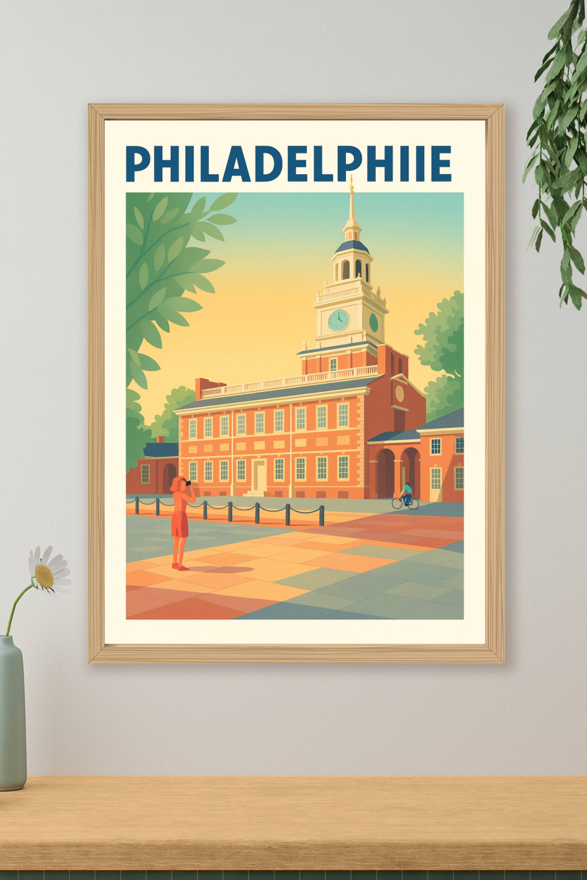 Affiche de Philadelphie - Le charme historique de l'Independence Hall