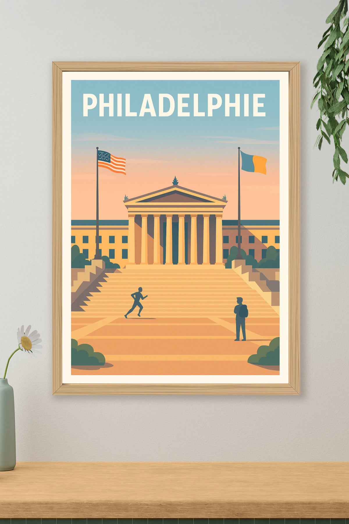Affiche Philadelphie — L'Esprit Historique et Culturel · poster d'art de Philadelphie