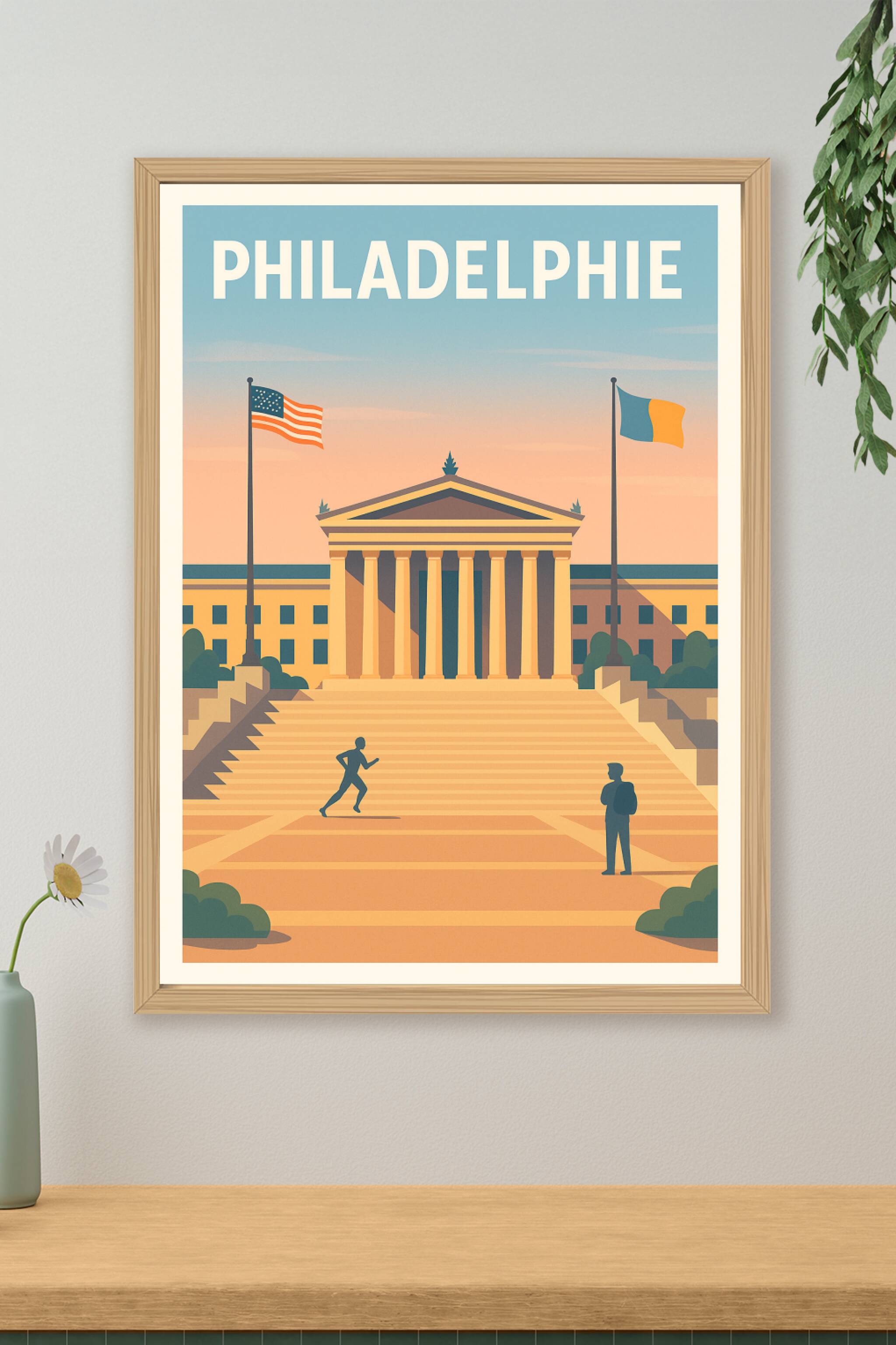 Affiche de Philadelphie - L'Esprit Historique et Culturel