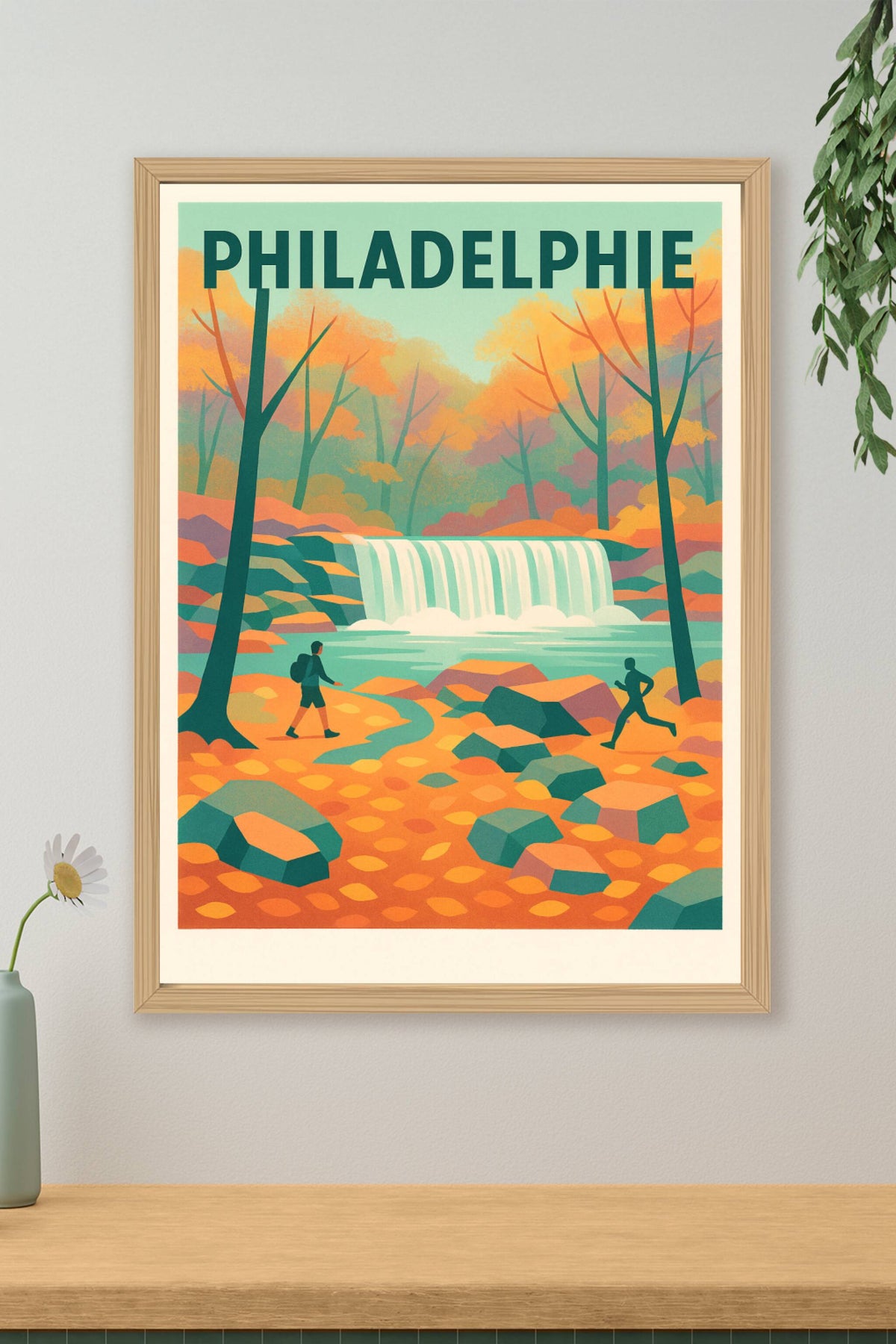 Affiche Philadelphie — Échappée nature au cœur de l'automne · poster d'art de Philadelphie