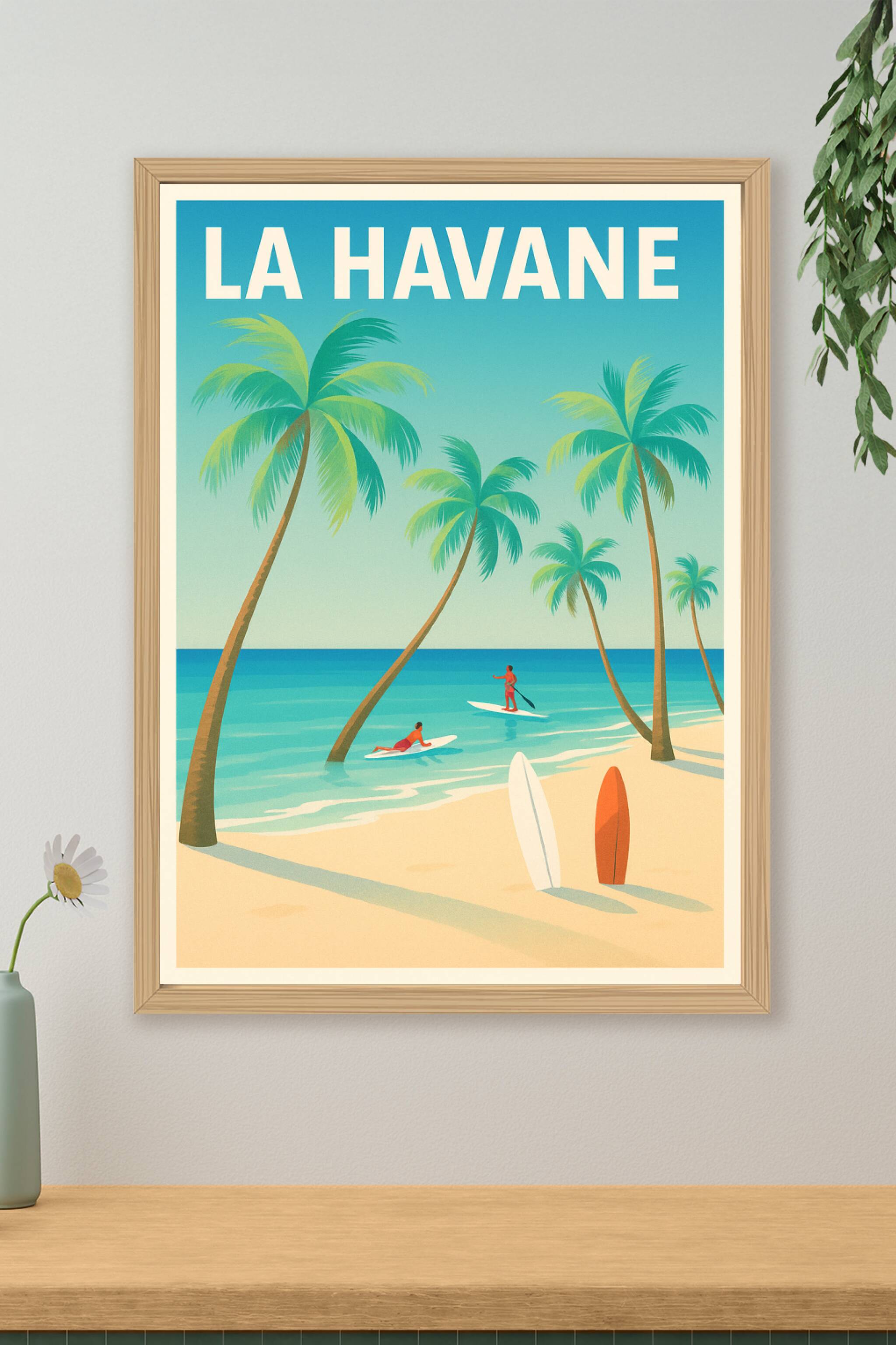 Affiche de La Havane - Évasion tropicale au bord de l'eau