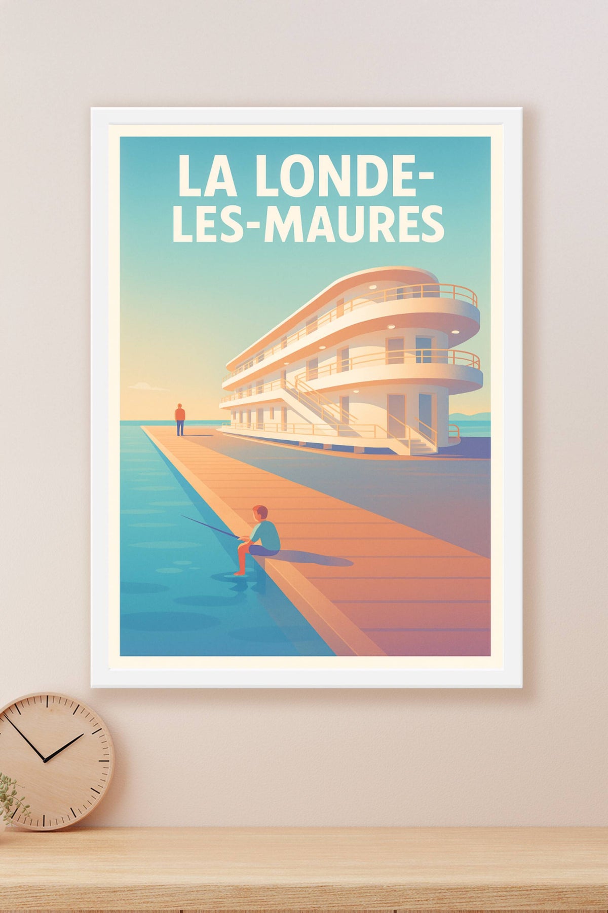 Affiche La Londe-Les-Maures — Sérénité au bord de l'eau · poster d'art de La Londe-Les-Maures