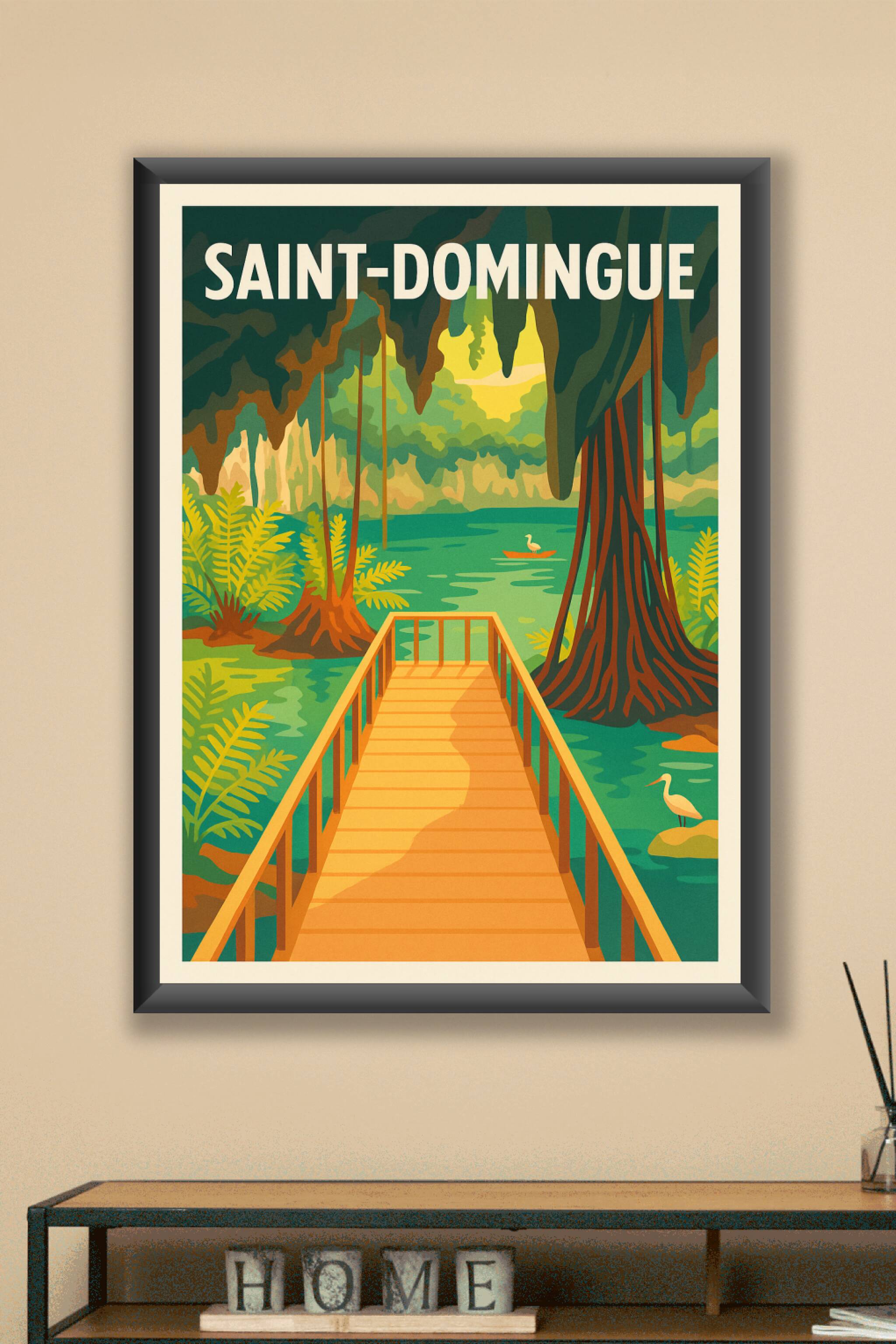 Affiche Saint-Domingue — Évasion Nature au Cœur de la Jungle · poster d'art de Saint-Domingue