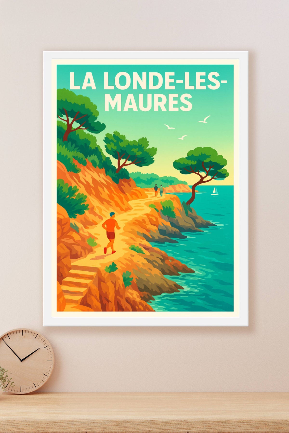 Affiche La Londe-les-Maures — Évasion sur le sentier côtier · poster d'art de La Londe-les-Maures