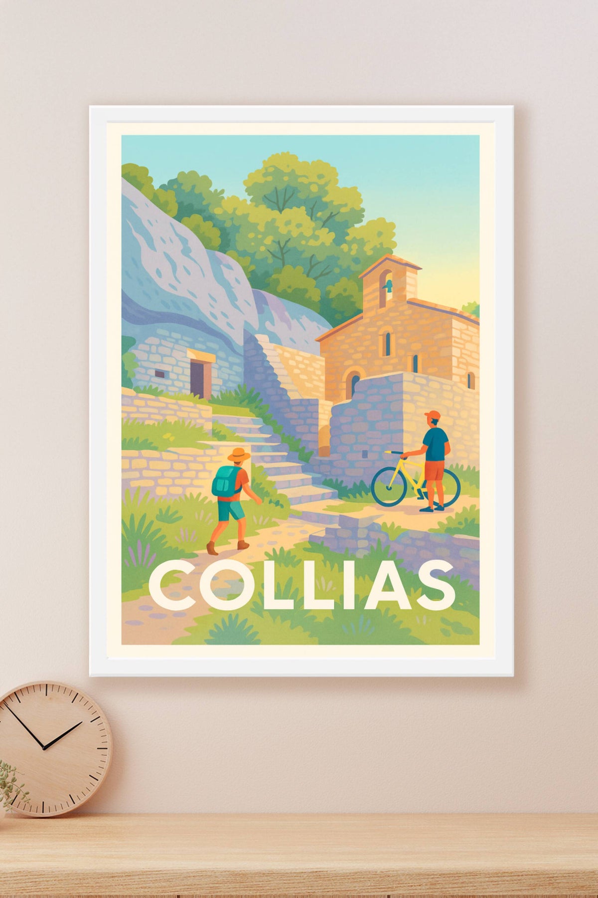 Affiche Collias — Escapade nature et patrimoine · poster d'art de Collias