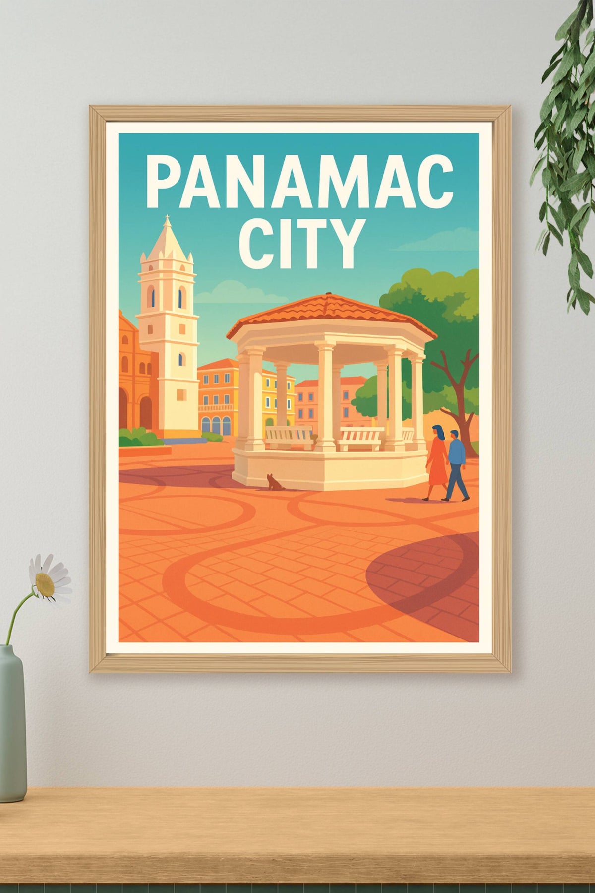Affiche Panama City — Charme et Sérénité au Cœur de la Ville · poster d'art de Panama City