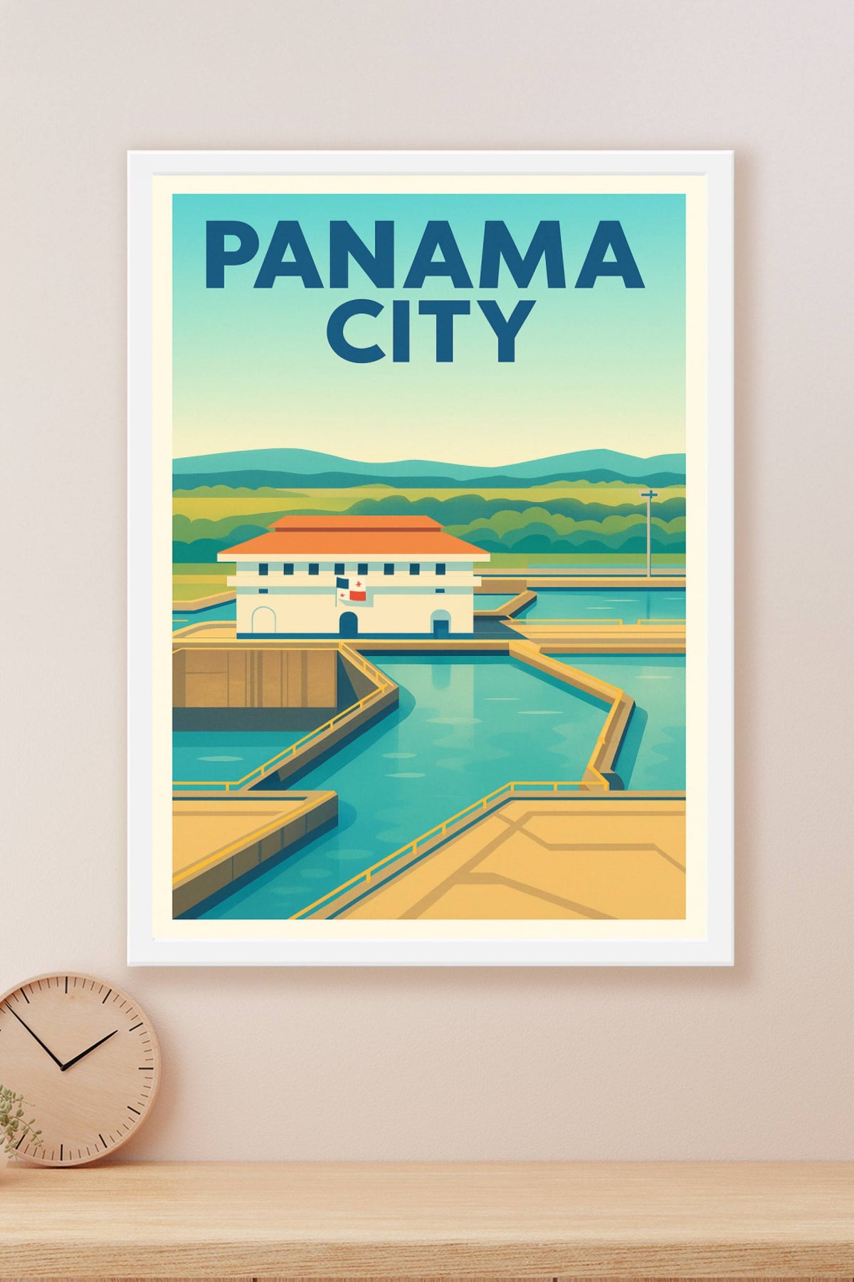 Affiche Panama City — Charme et ingéniosité du canal · poster d'art de Panama City