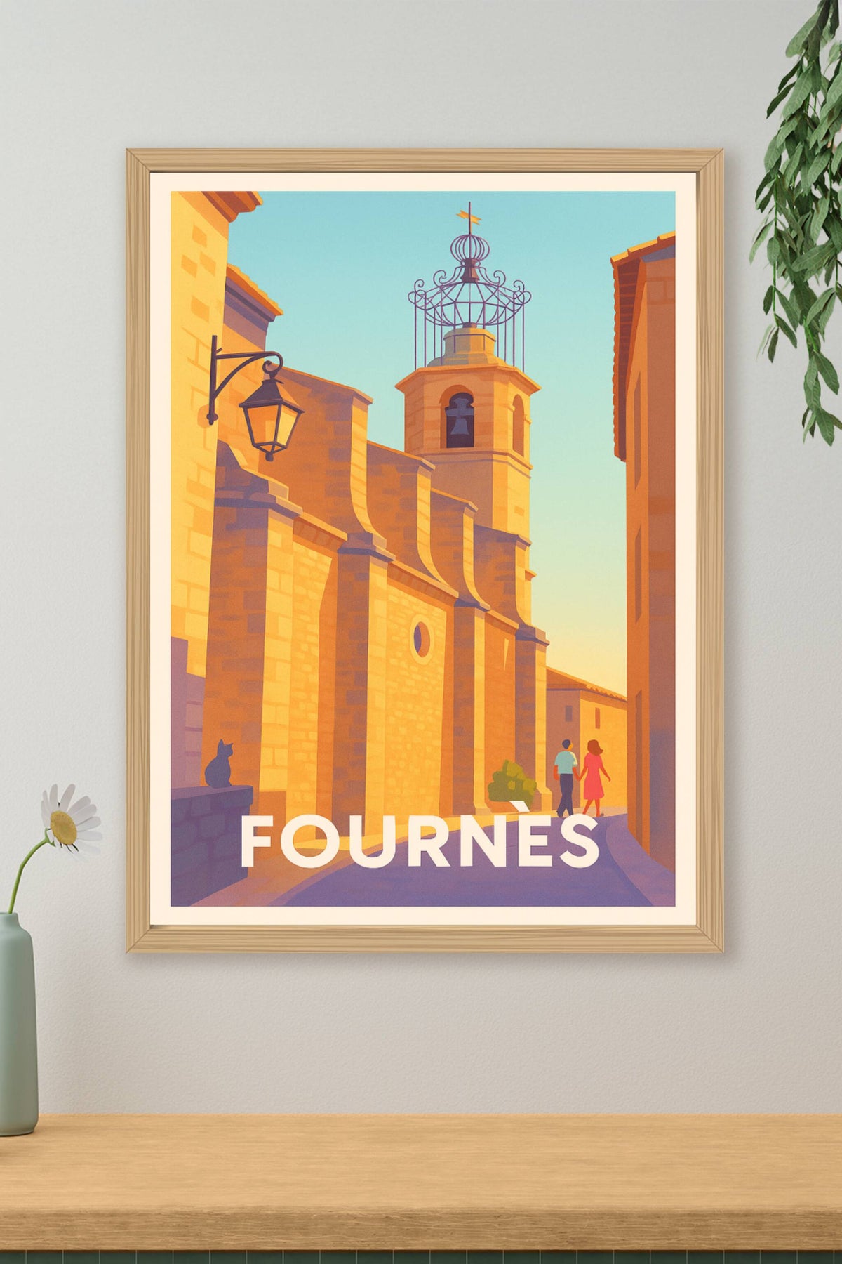 Affiche Fournes — Charme et lumière d'un village provençal · poster d'art de Fournes