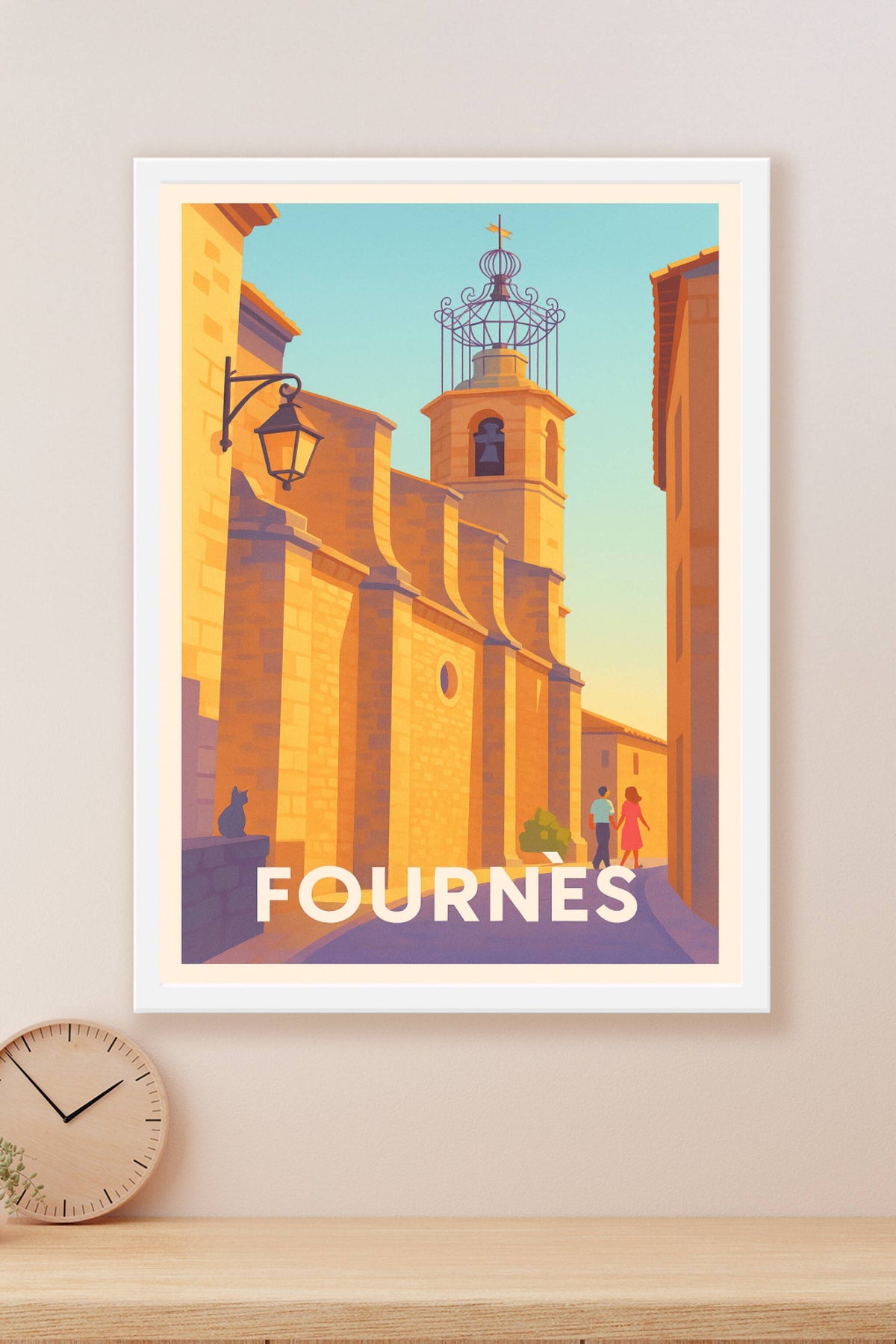 Affiche Fournes — Charme et lumière d'un village provençal · poster d'art de Fournes