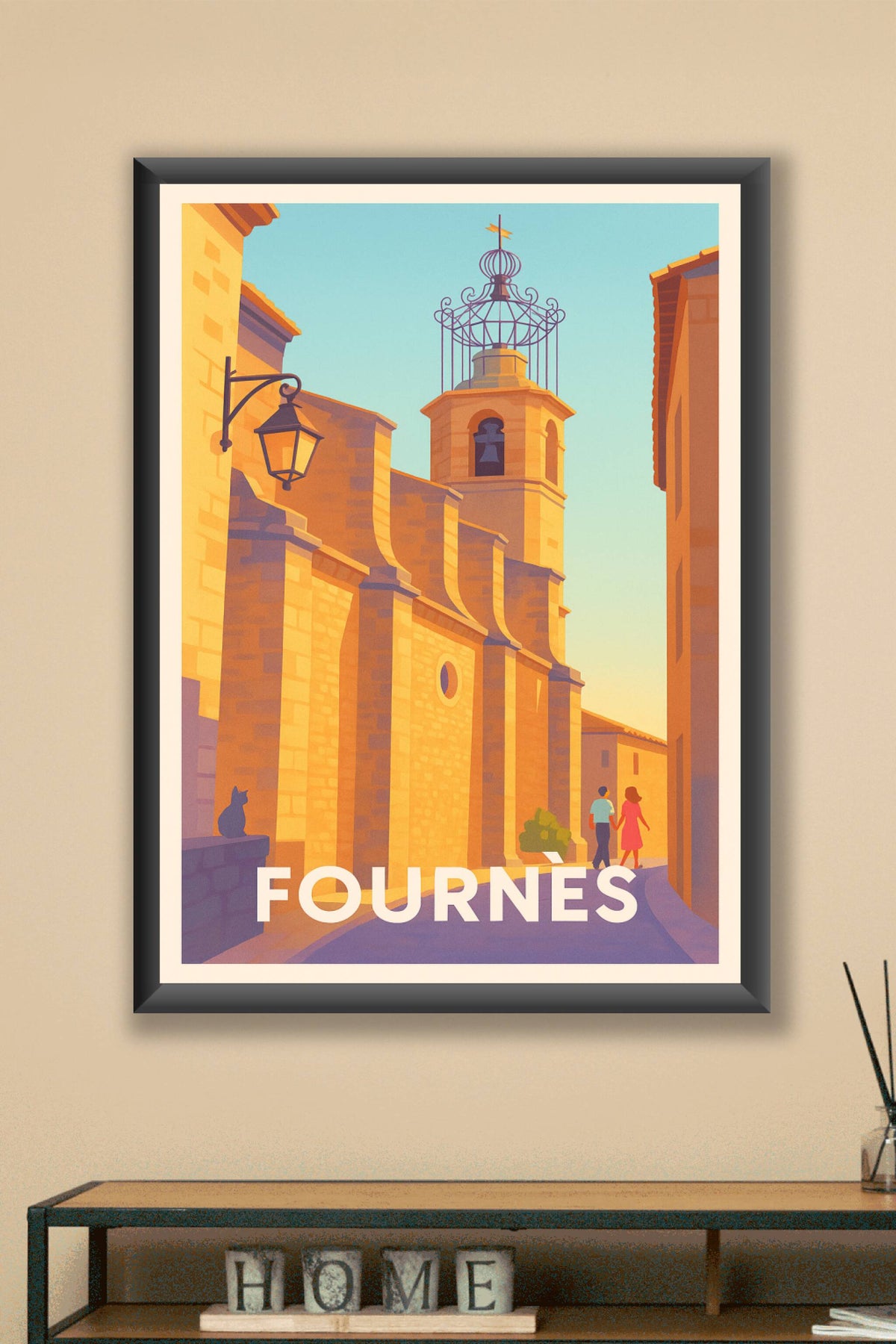 Affiche Fournes — Charme et lumière d'un village provençal · poster d'art de Fournes