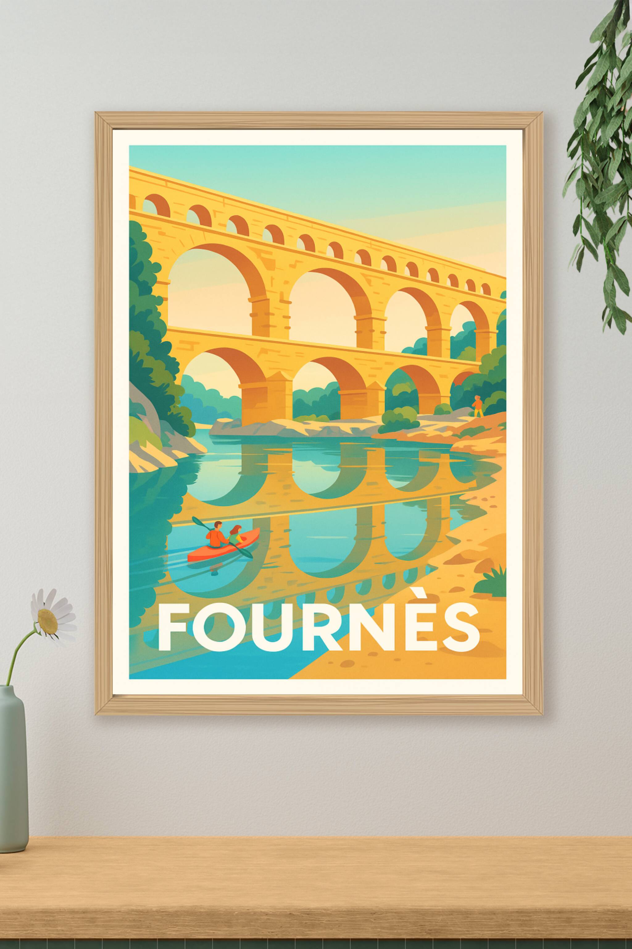 Affiche de Fournès - Entre nature et patrimoine historique