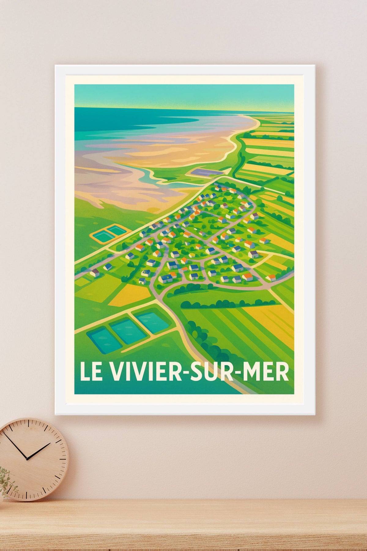 Affiche Le Vivier-sur-Mer — Évasion côtière et charme bucolique · poster d'art de Le Vivier-sur-Mer