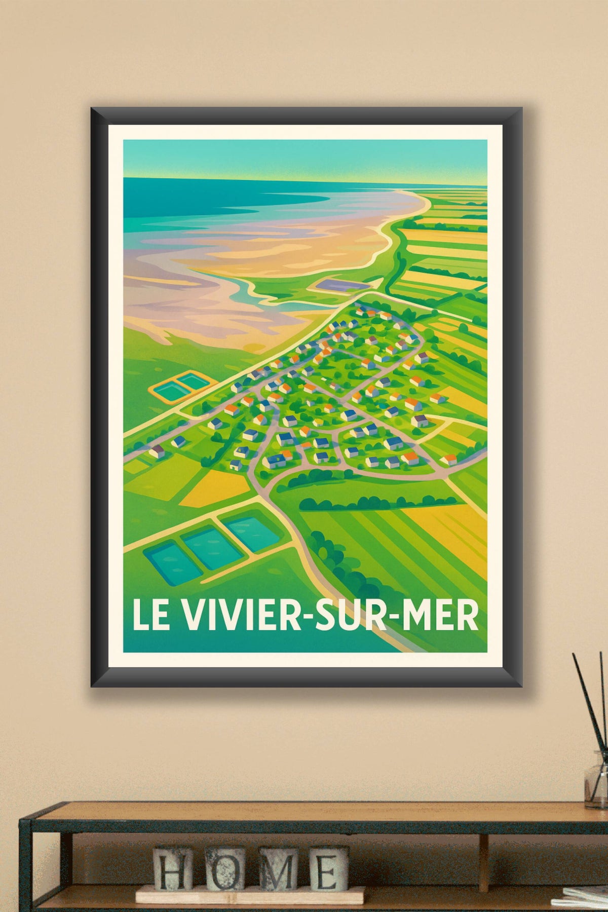 Affiche Le Vivier-sur-Mer — Évasion côtière et charme bucolique · poster d'art de Le Vivier-sur-Mer