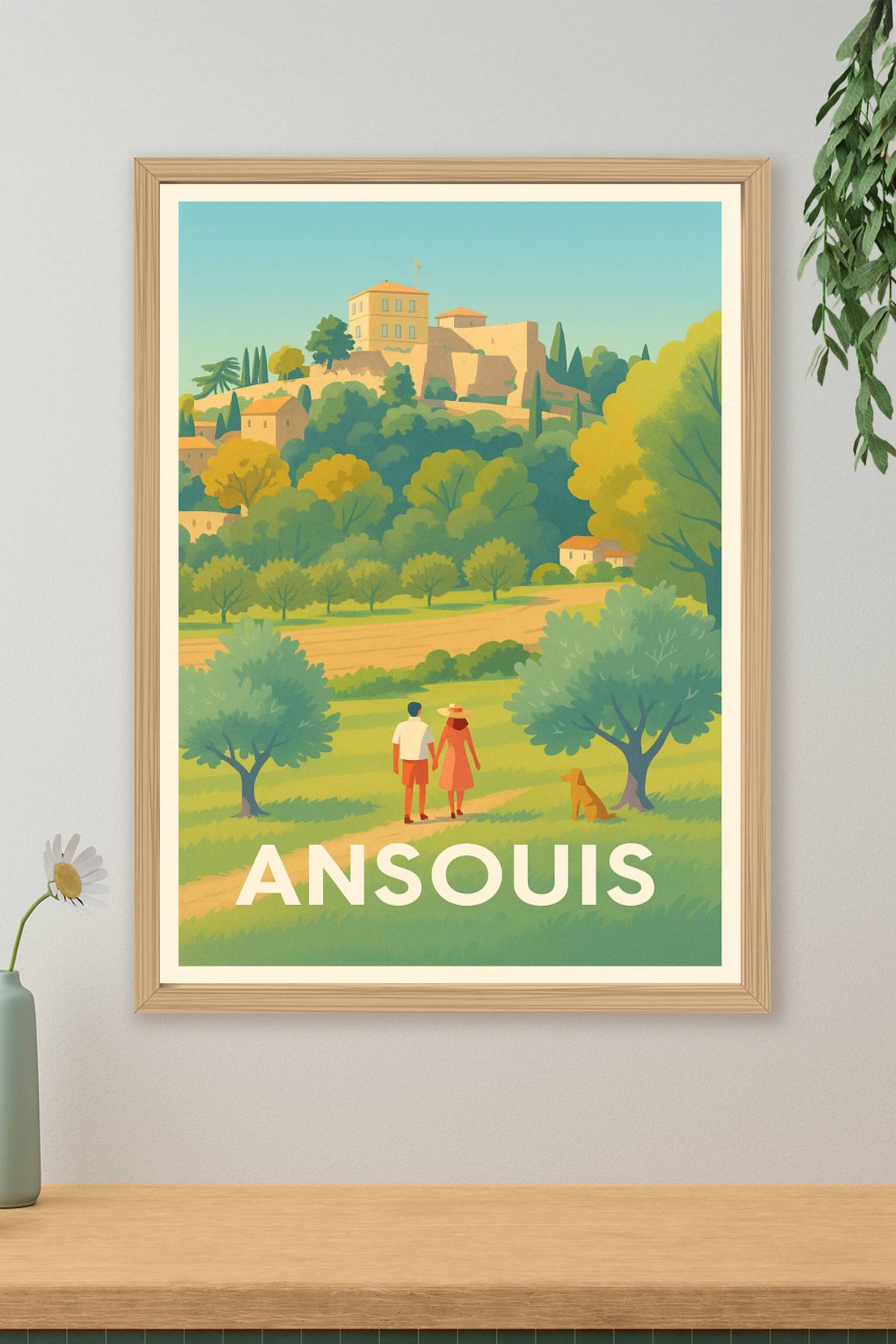 Affiche Ansouis — L'évasion bucolique en Provence · poster d'art de Ansouis