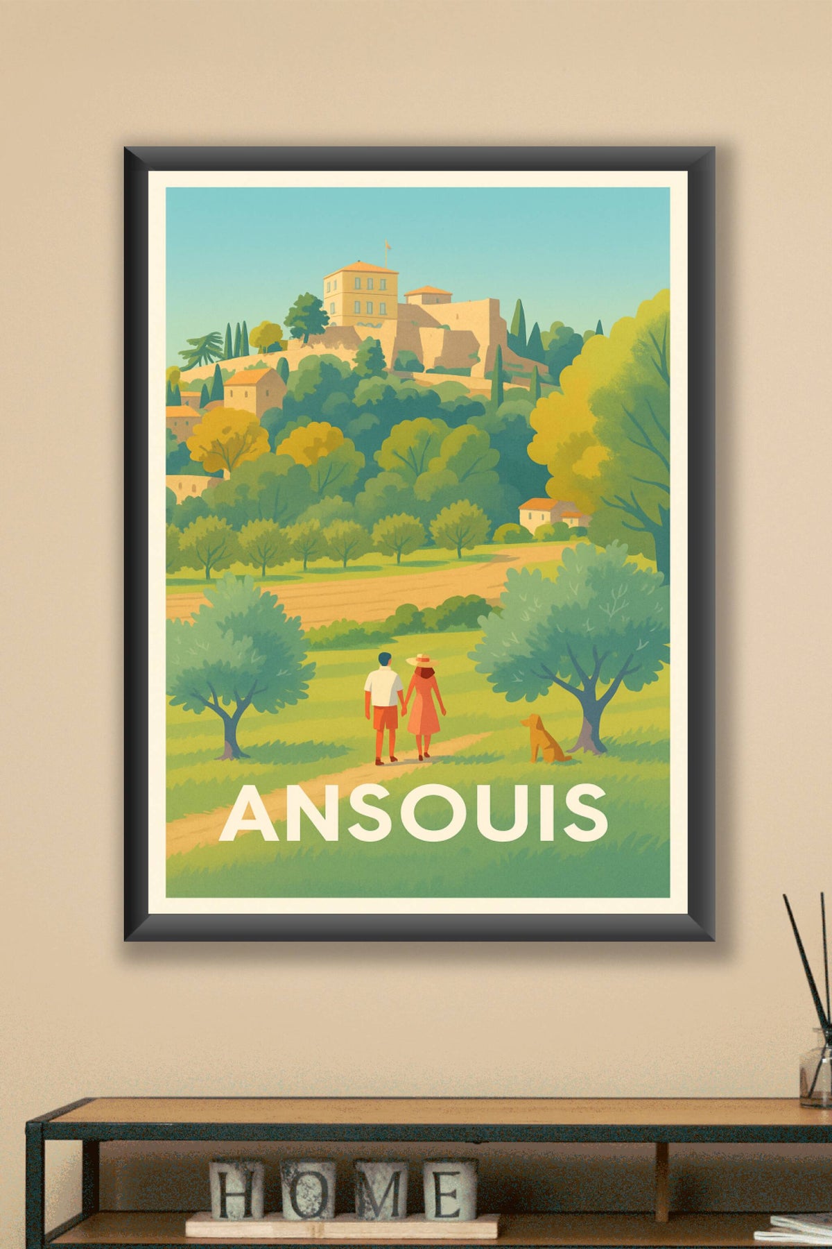 Affiche Ansouis — L'évasion bucolique en Provence · poster d'art de Ansouis