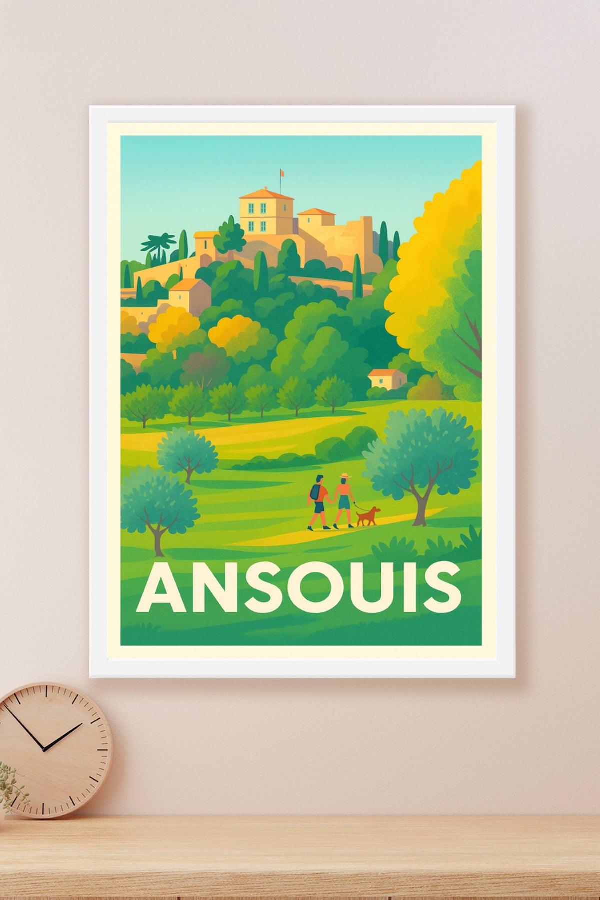 Affiche Ansouis — Promenade bucolique au cœur de la Provence · poster d'art de Ansouis