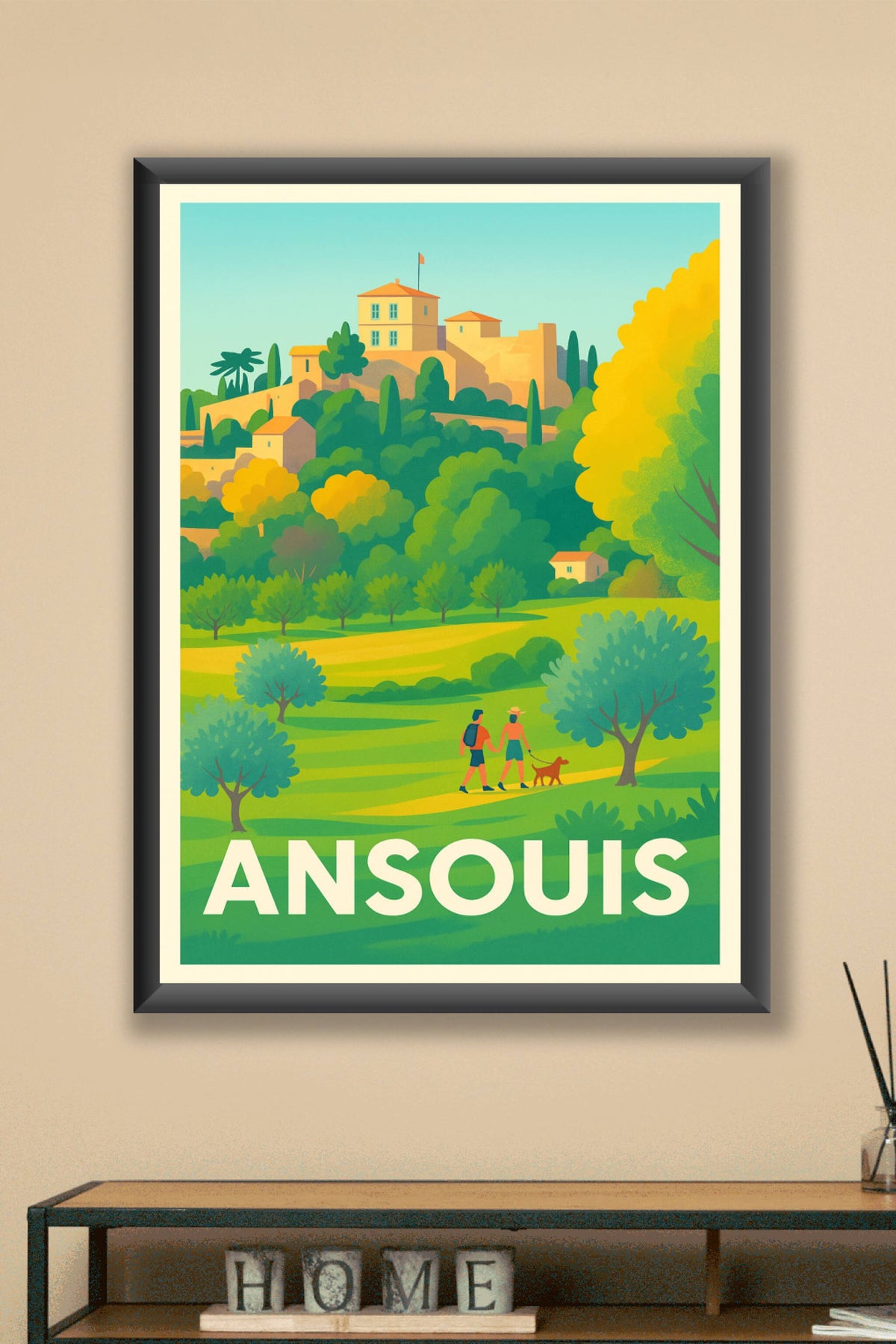 Affiche Ansouis — Promenade bucolique au cœur de la Provence · poster d'art de Ansouis