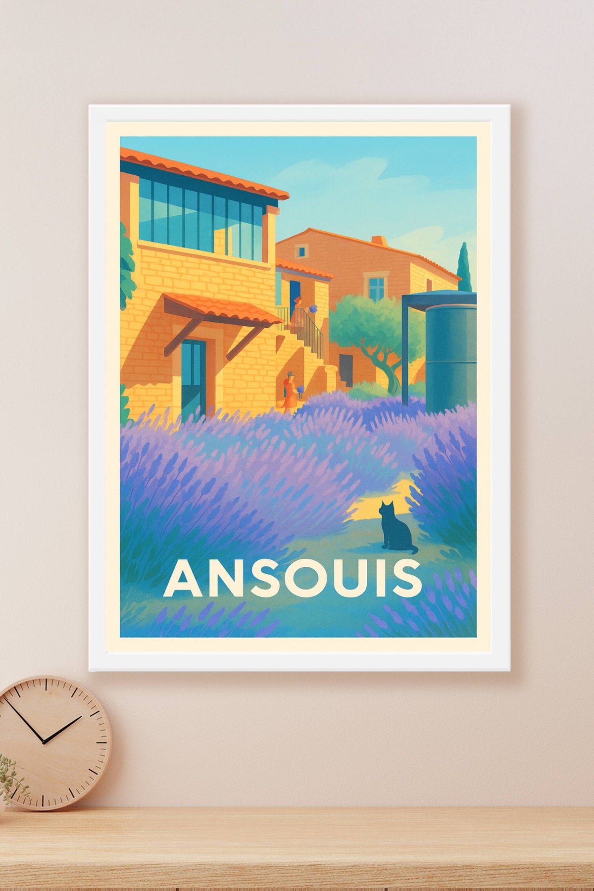 Affiche Ansouis — Charme et lavandes en Provence · poster d'art de Ansouis