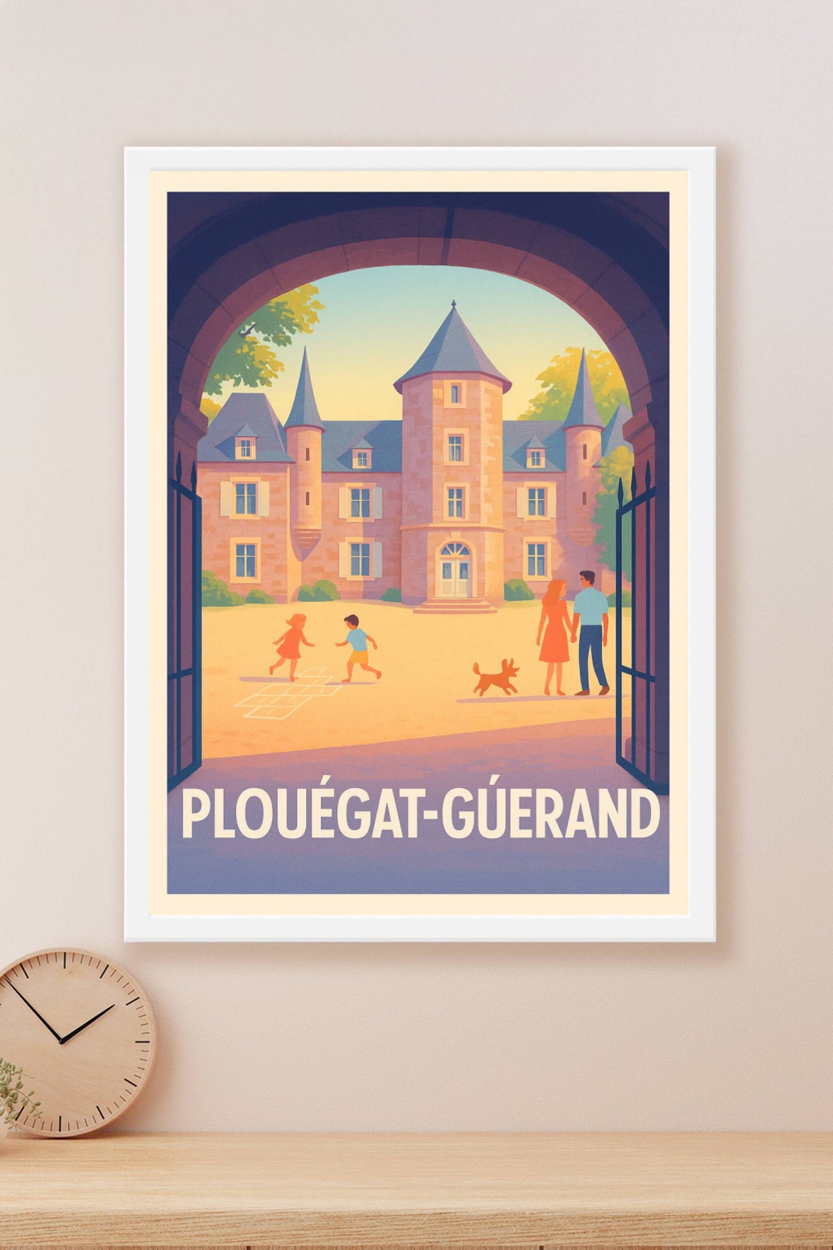 Affiche Plouégat-Guérand — L'élégance du patrimoine breton · poster d'art de Plouégat-Guérand