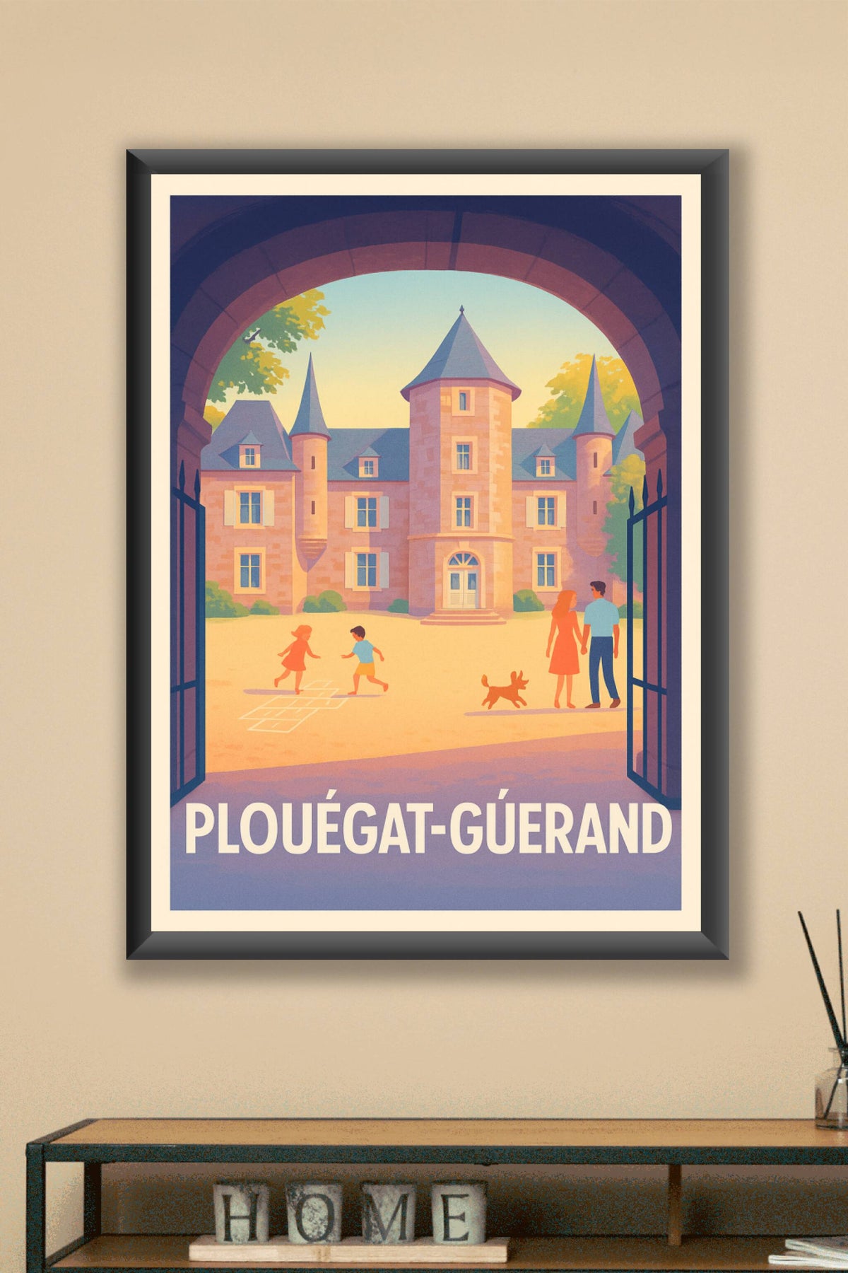 Affiche Plouégat-Guérand — L'élégance du patrimoine breton · poster d'art de Plouégat-Guérand