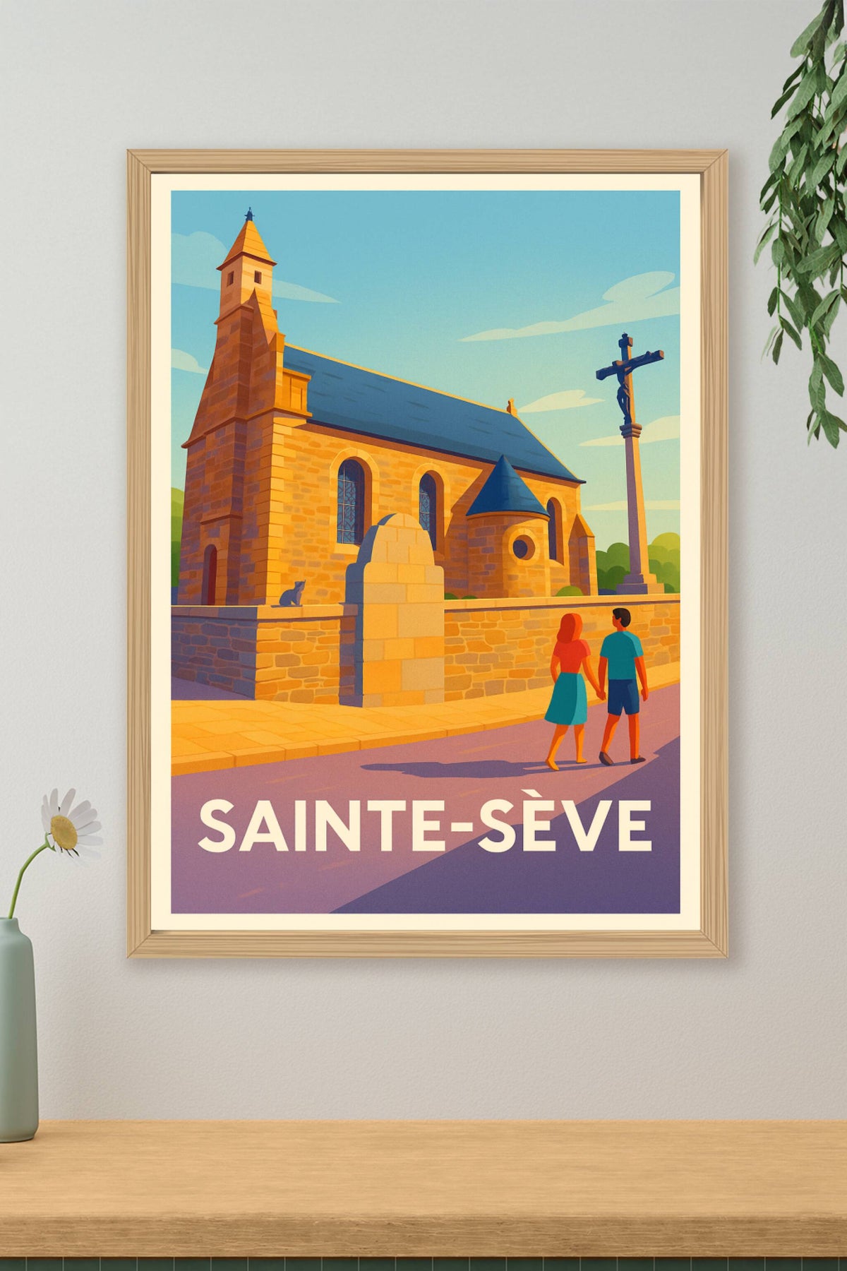 Affiche Sainte-Sève — Charme et Sérénité d'un village breton · poster d'art de Sainte-Sève