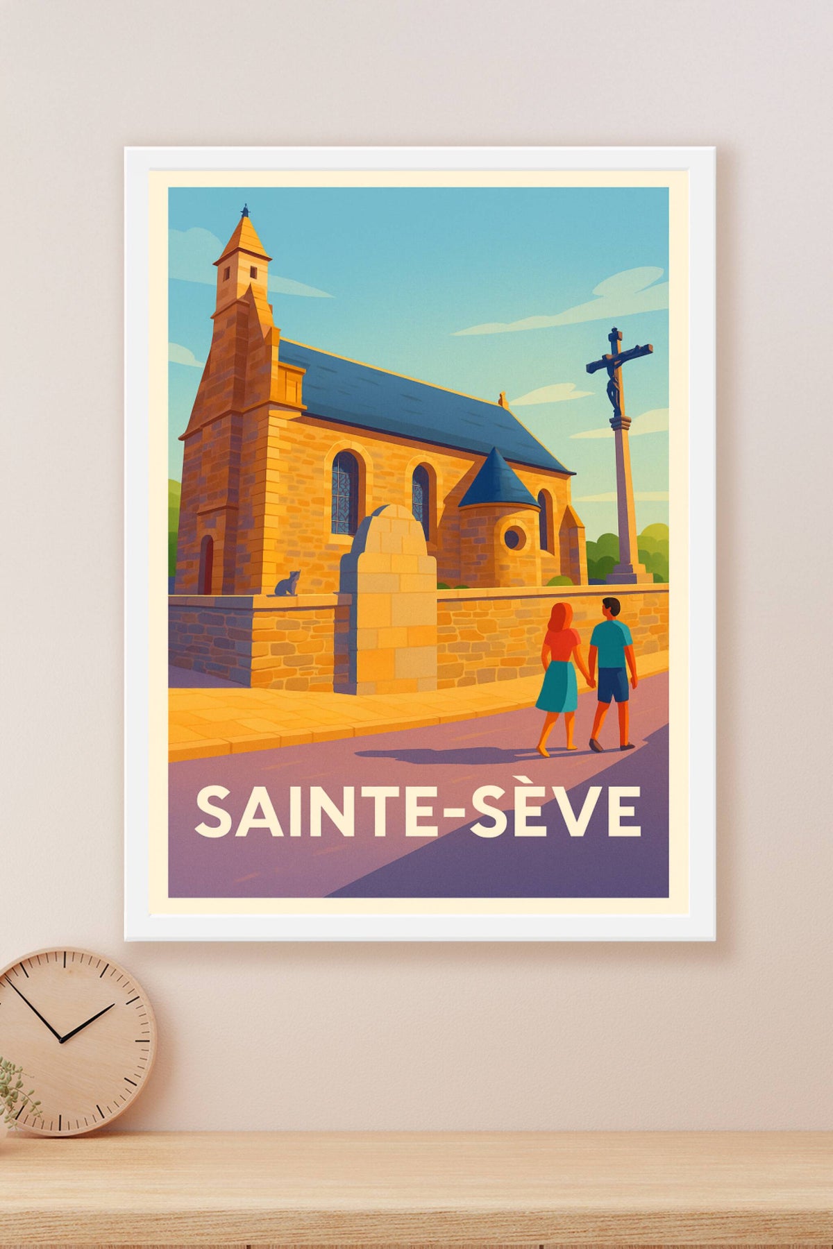 Affiche Sainte-Sève — Charme et Sérénité d'un village breton · poster d'art de Sainte-Sève