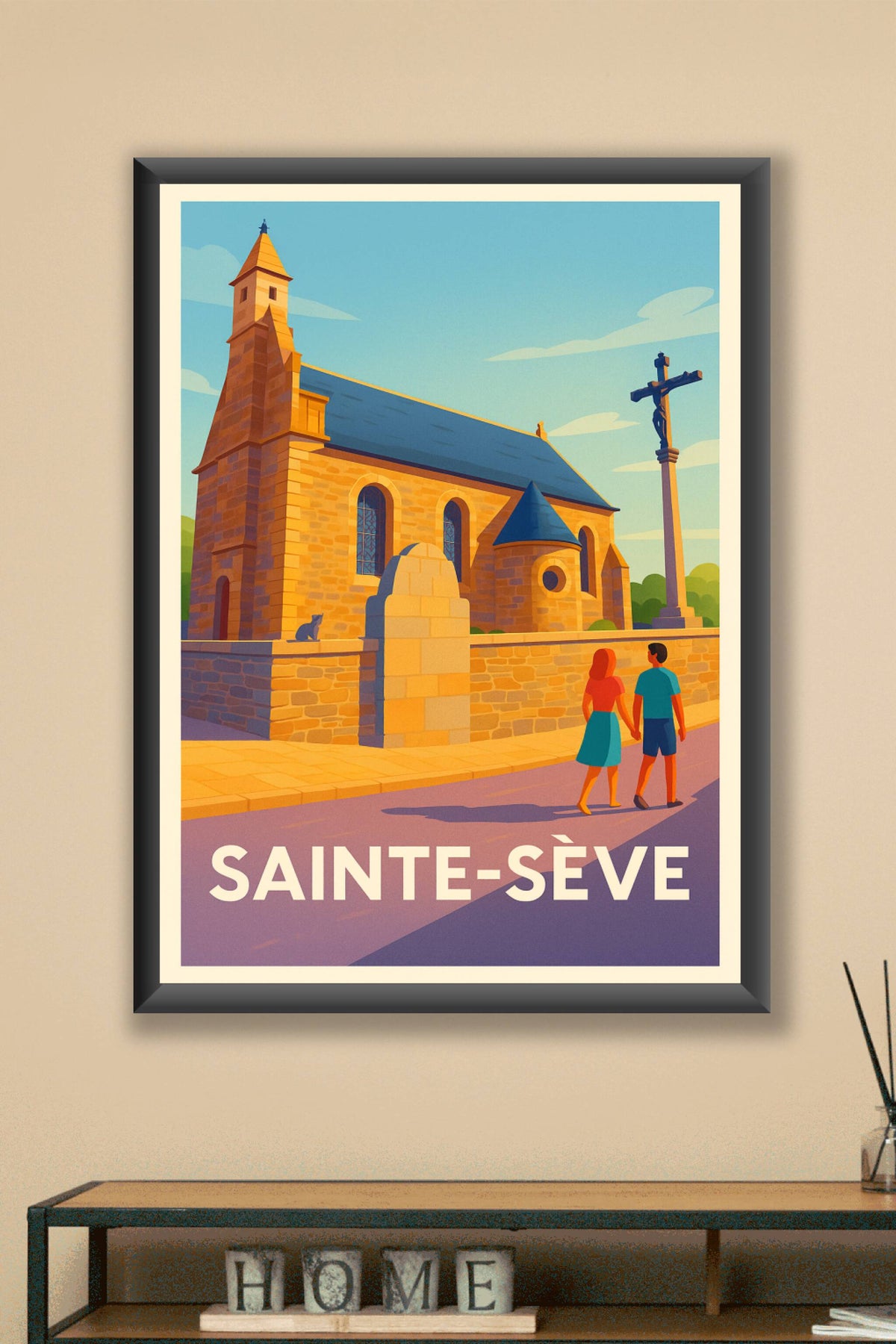 Affiche Sainte-Sève — Charme et Sérénité d'un village breton · poster d'art de Sainte-Sève