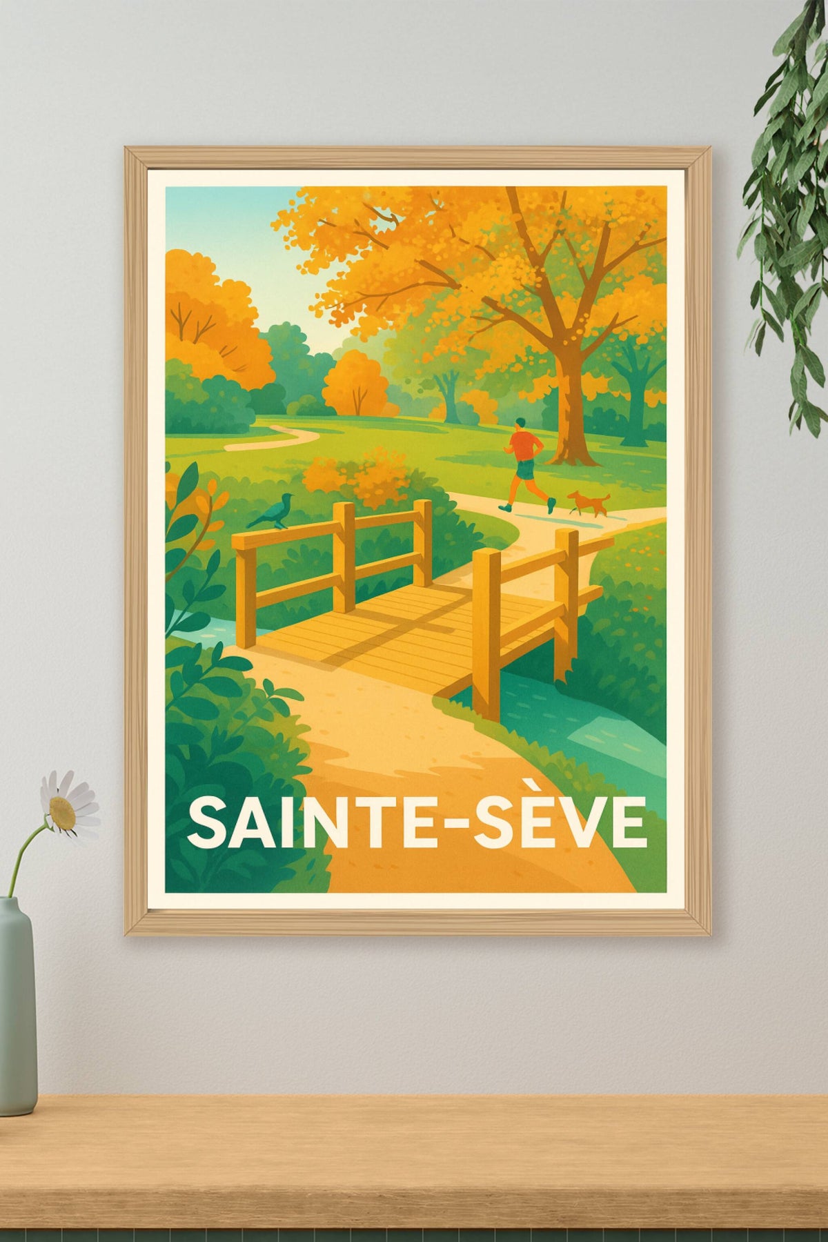 Affiche Sainte-Sève — Balade automnale en pleine nature · poster d'art de Sainte-Sève