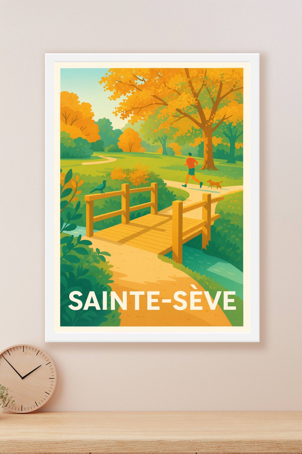 Affiche Sainte-Sève — Balade automnale en pleine nature · poster d'art de Sainte-Sève