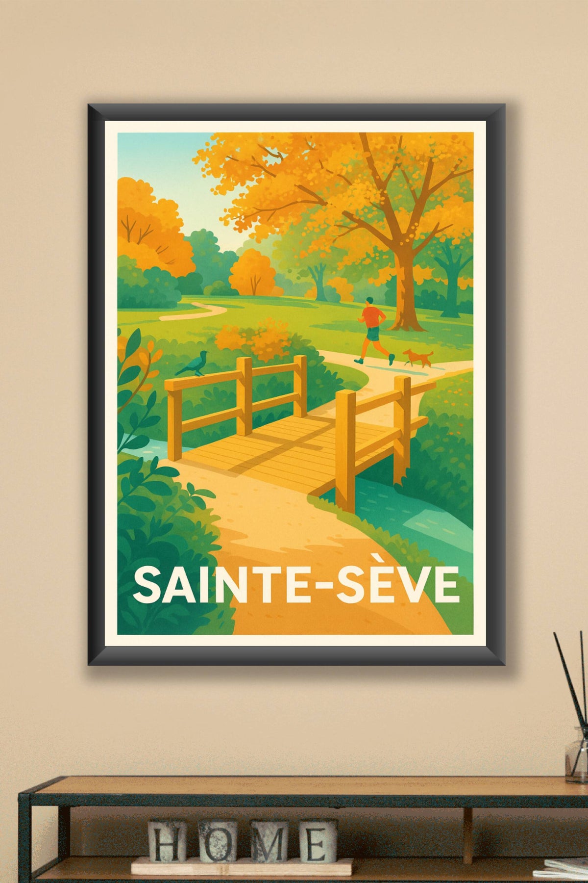 Affiche Sainte-Sève — Balade automnale en pleine nature · poster d'art de Sainte-Sève