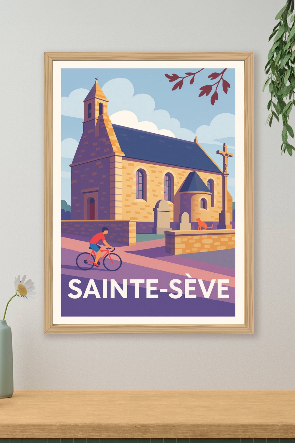 Affiche Sainte-Sève — Charme et Sérénité d'un village breton · poster d'art de Sainte-Sève