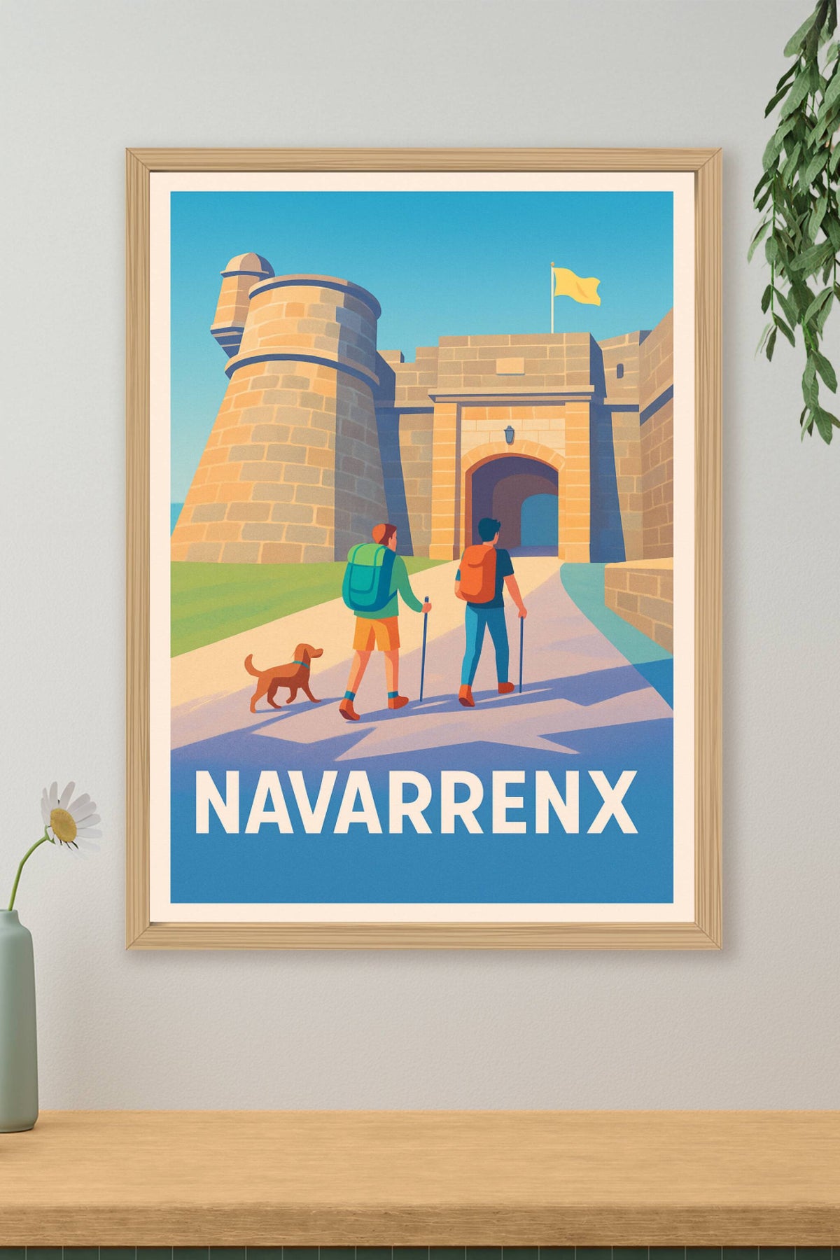 Affiche Navarrenx — L'entrée vers l'histoire et l'aventure · poster d'art de Navarrenx