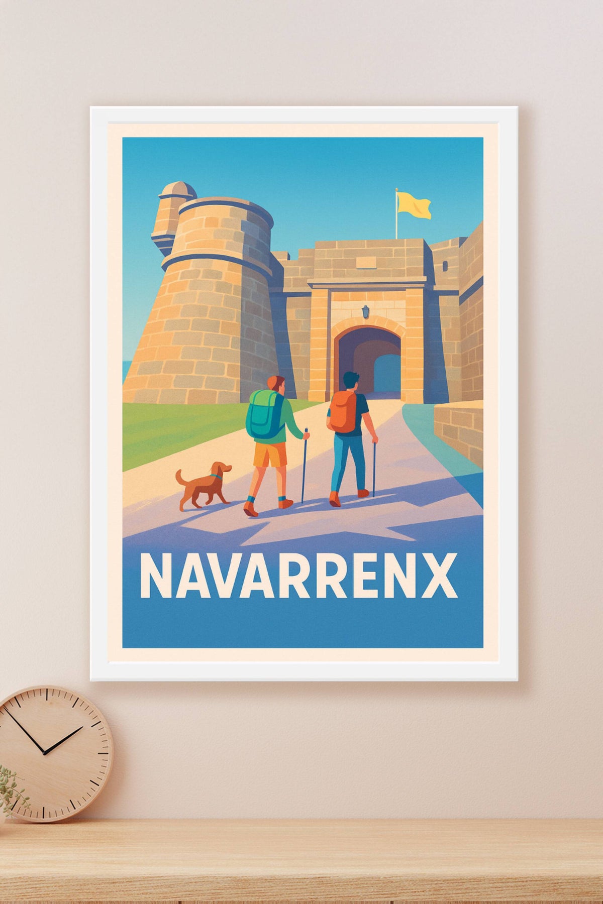 Affiche Navarrenx — L'entrée vers l'histoire et l'aventure · poster d'art de Navarrenx