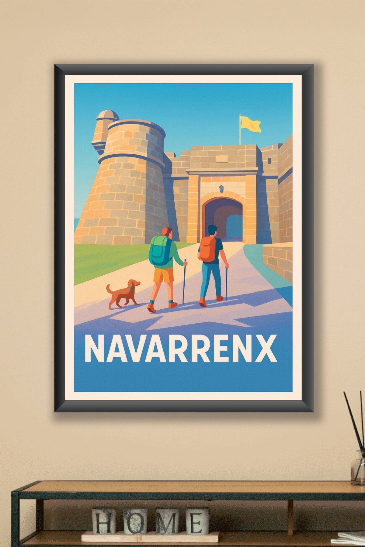 Affiche Navarrenx — L'entrée vers l'histoire et l'aventure · poster d'art de Navarrenx