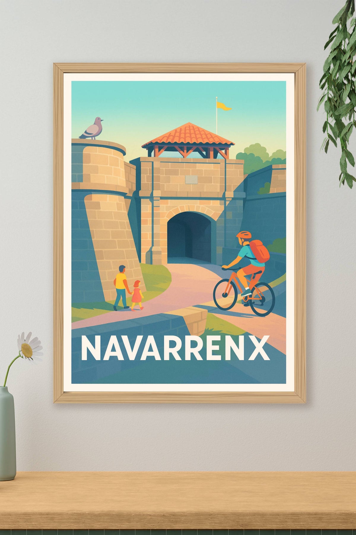 Affiche Navarrenx — Découvrez la cité fortifiée et ses doux chemins · poster d'art de Navarrenx