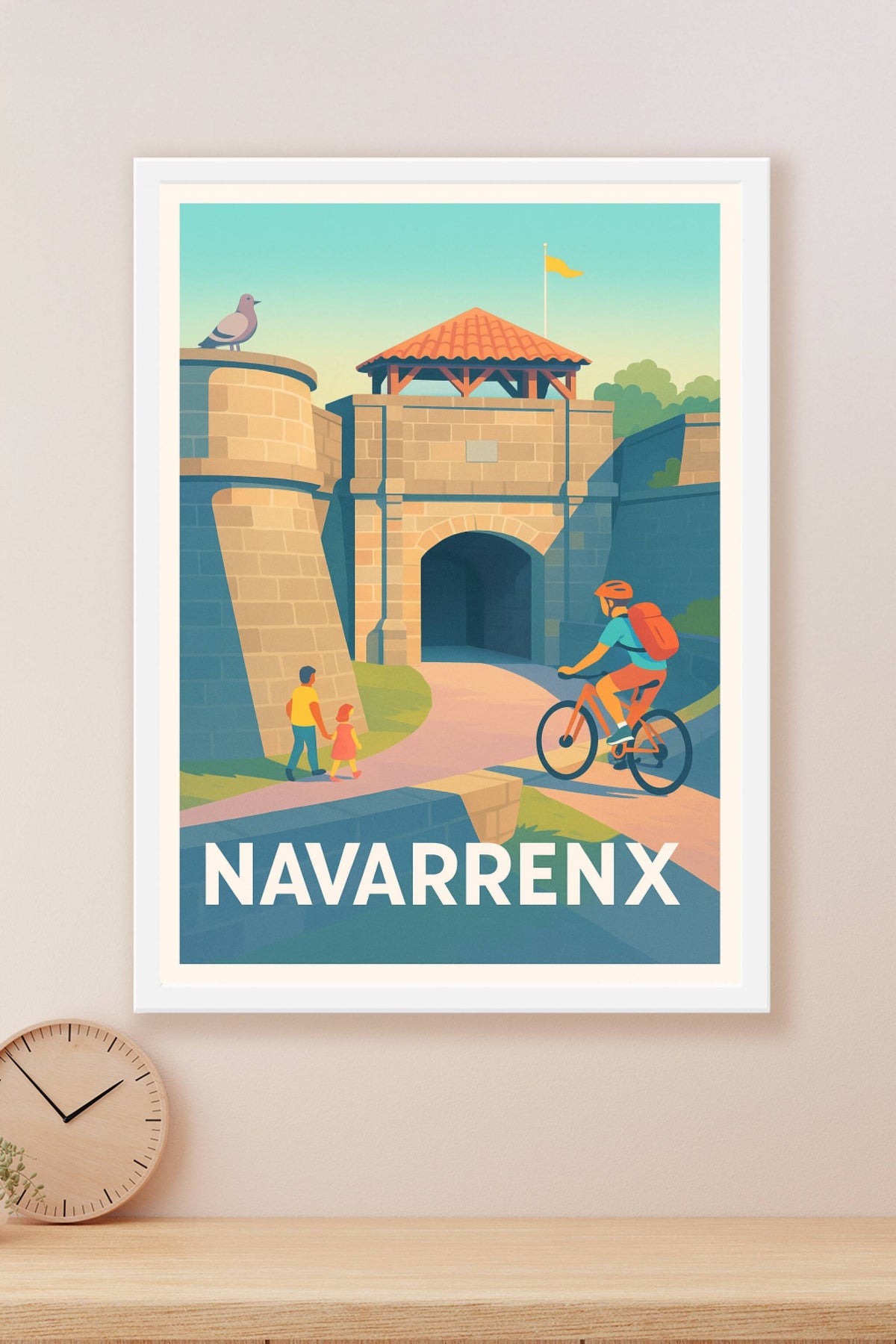 Affiche Navarrenx — Découvrez la cité fortifiée et ses doux chemins · poster d'art de Navarrenx