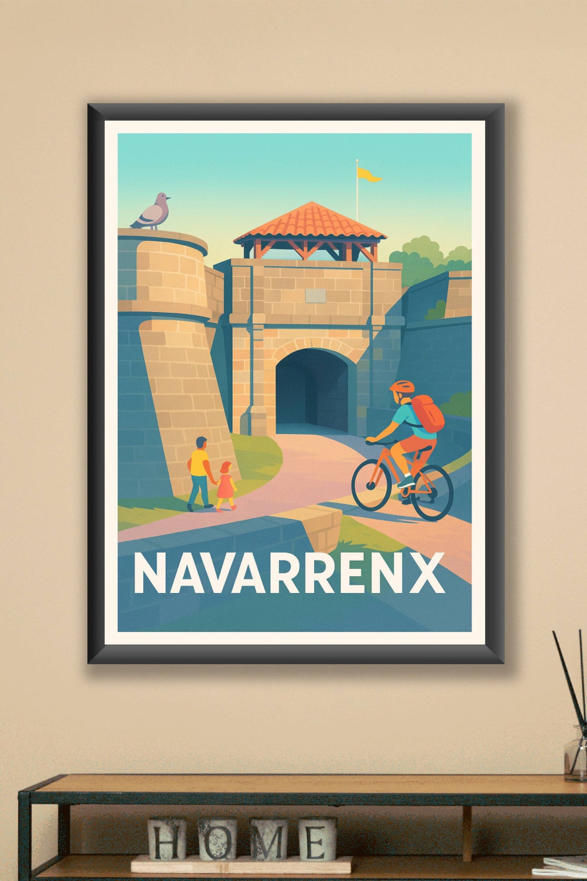 Affiche Navarrenx — Découvrez la cité fortifiée et ses doux chemins · poster d'art de Navarrenx