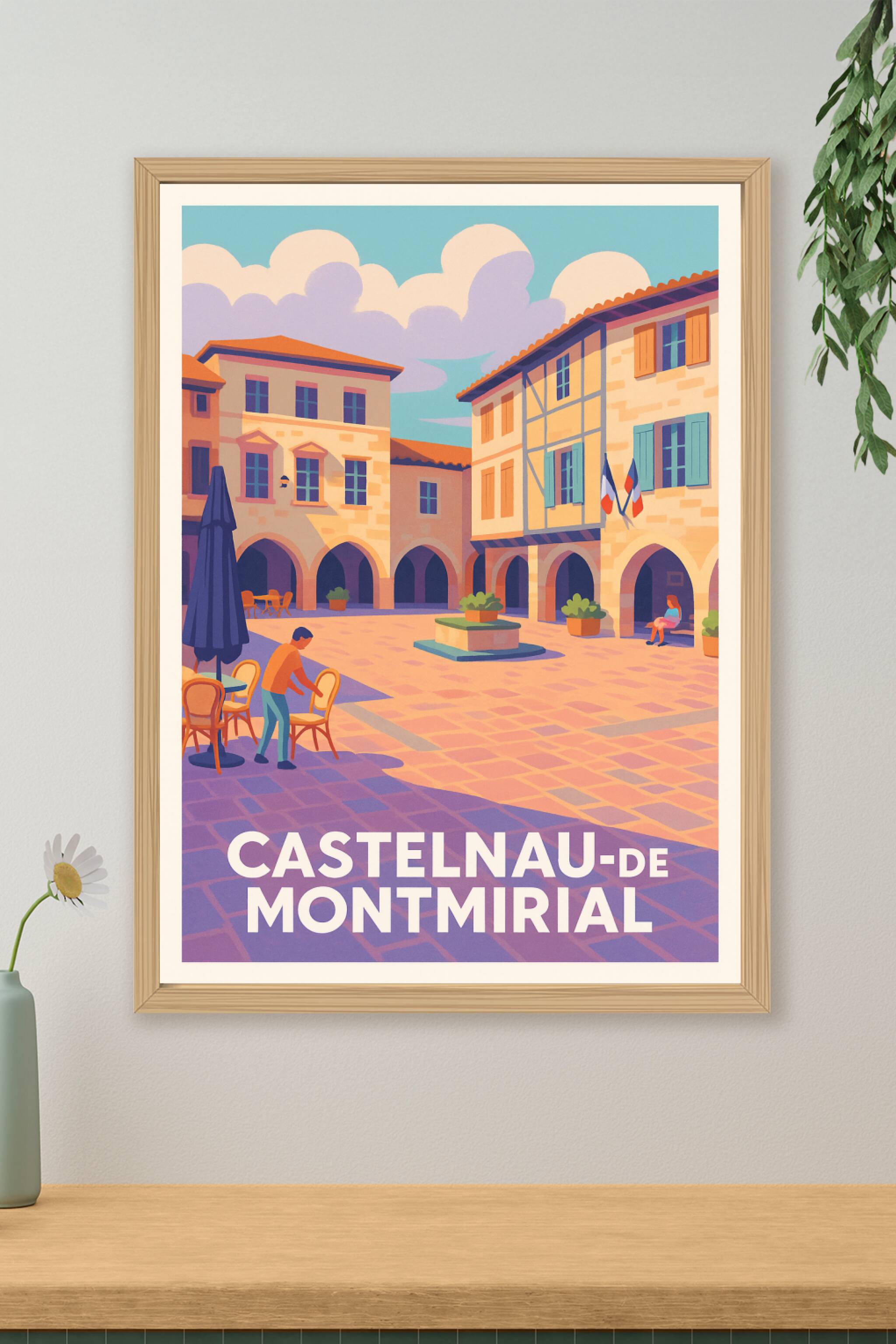 Affiche de Castelnau-de-Montmiral - Charme et lumière du village occitan