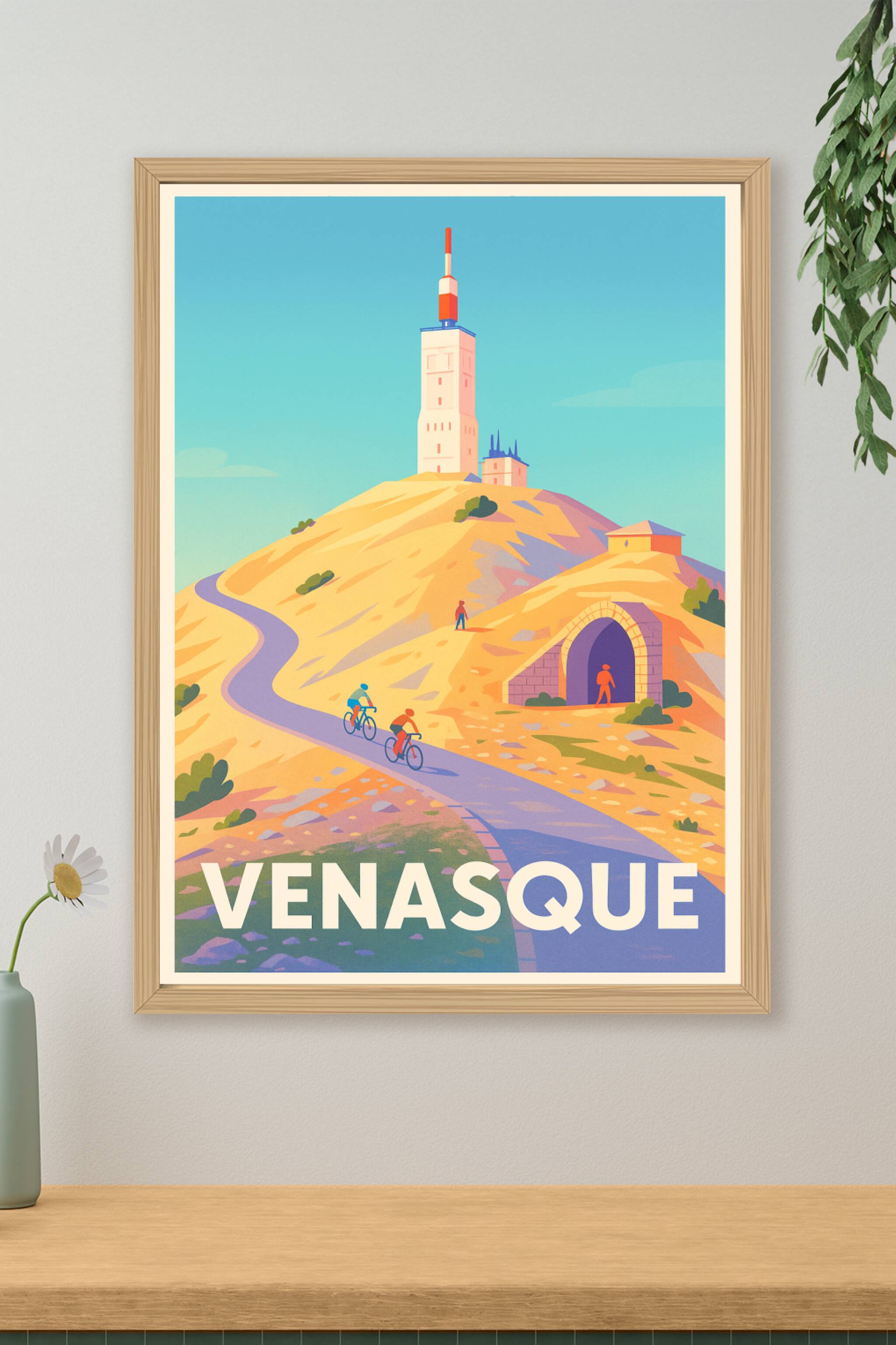 Affiche de Venasque - L'ascension emblématique du Mont Ventoux