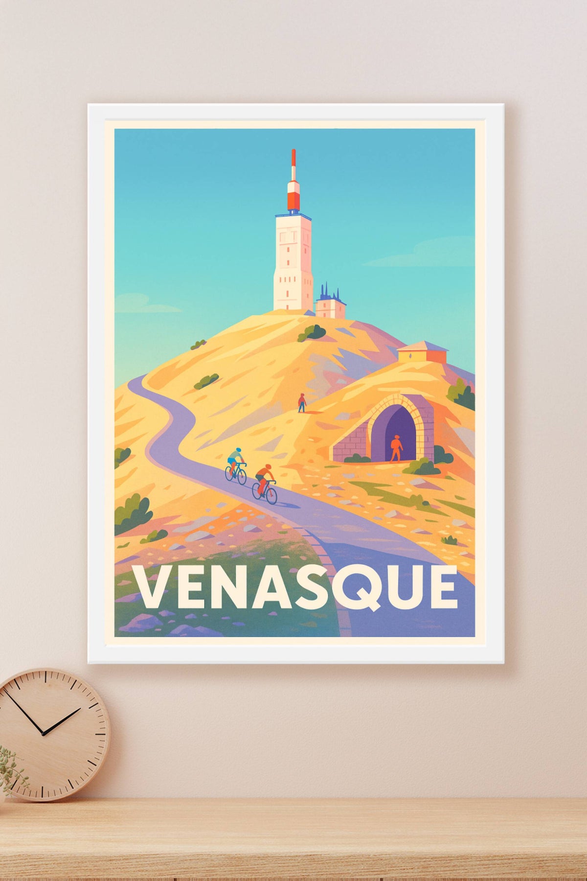 Affiche Venasque — L'ascension emblématique du Mont Ventoux · poster d'art de Venasque