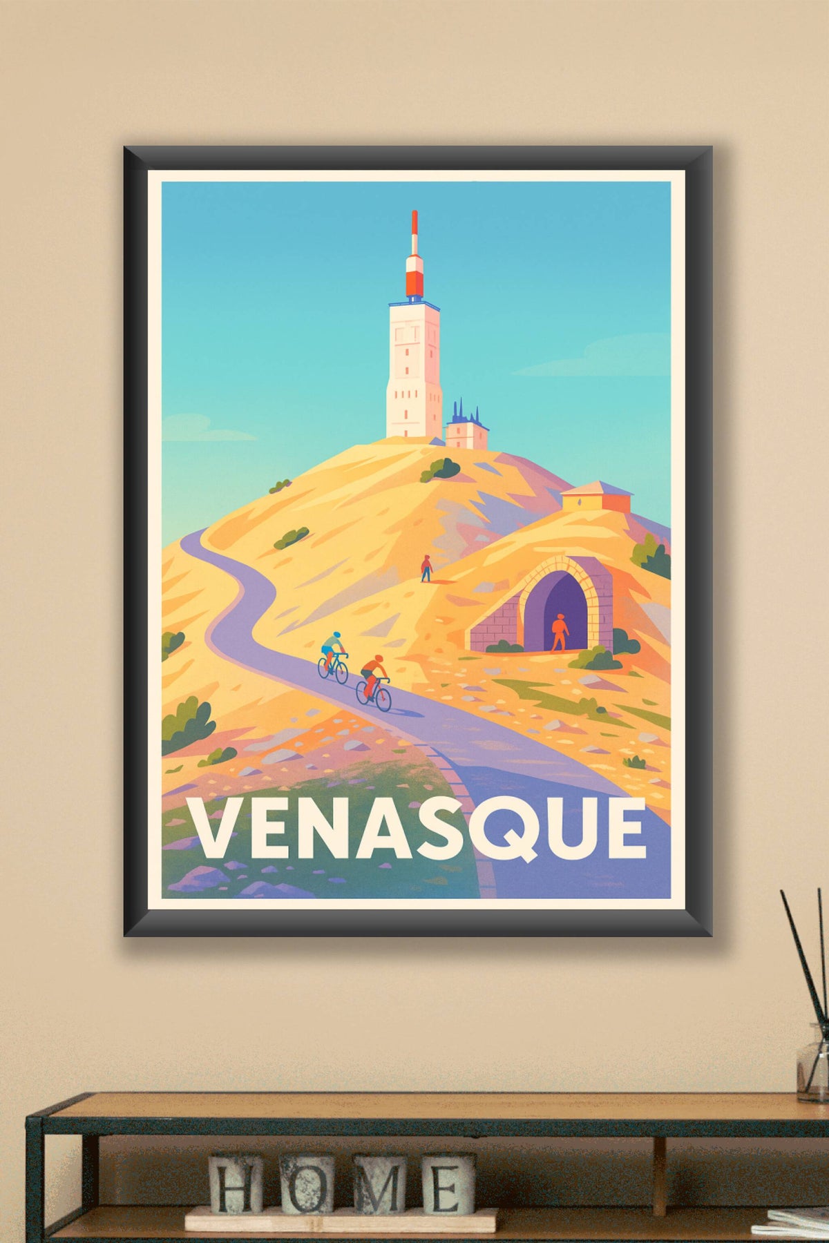 Affiche Venasque — L'ascension emblématique du Mont Ventoux · poster d'art de Venasque