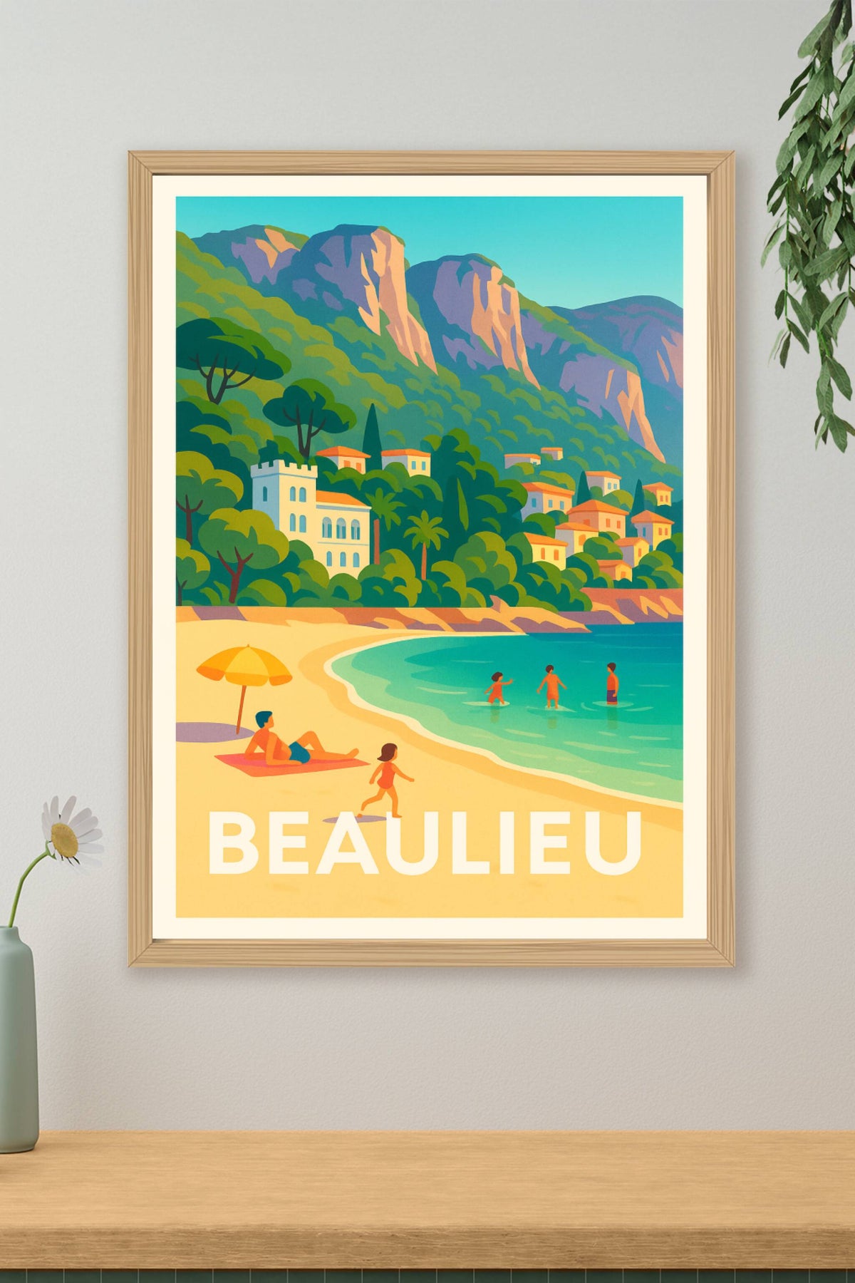 Affiche Beaulieu — L'art de la dolce vita sur la Côte d'Azur · poster d'art de Beaulieu