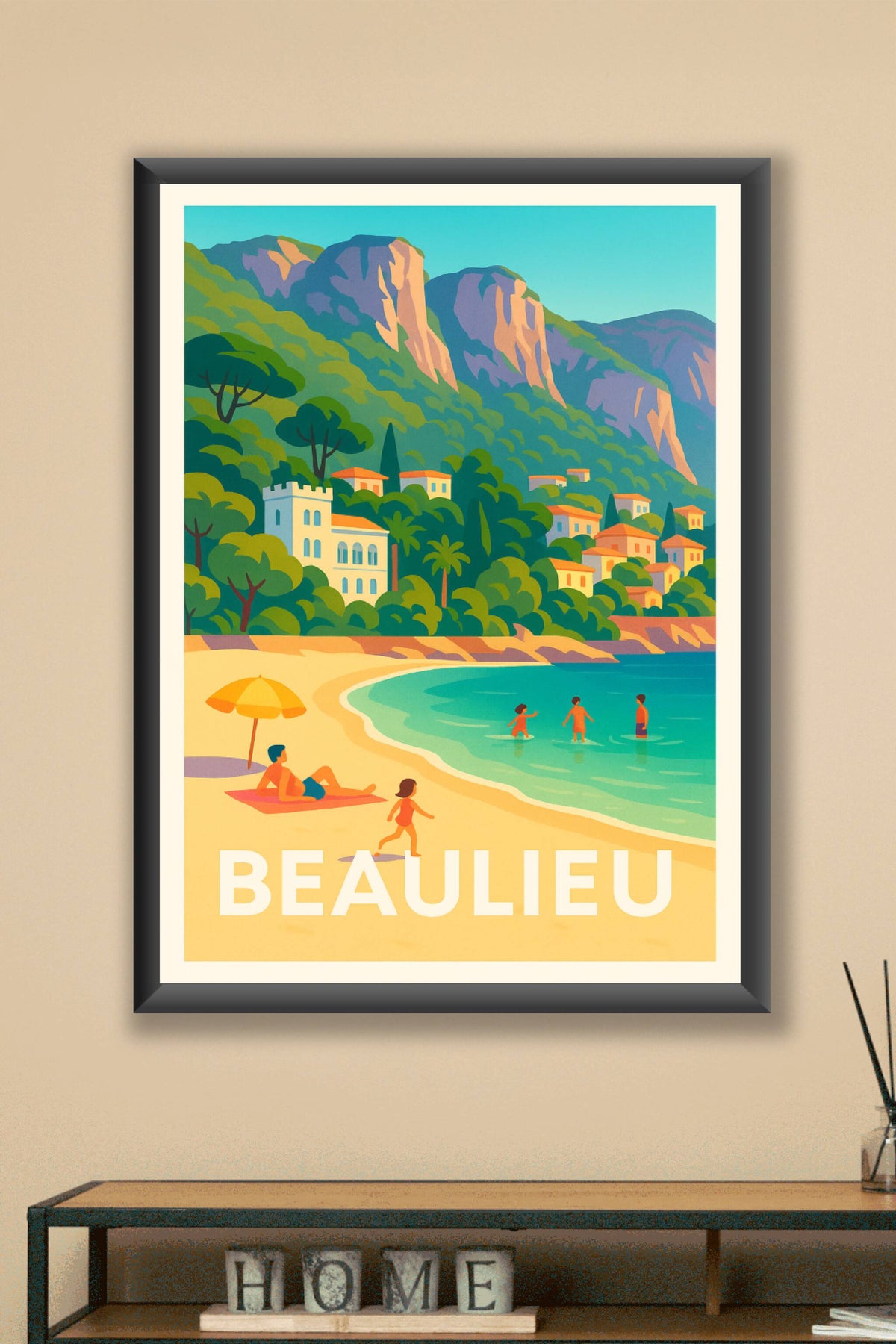 Affiche Beaulieu — L'art de la dolce vita sur la Côte d'Azur · poster d'art de Beaulieu